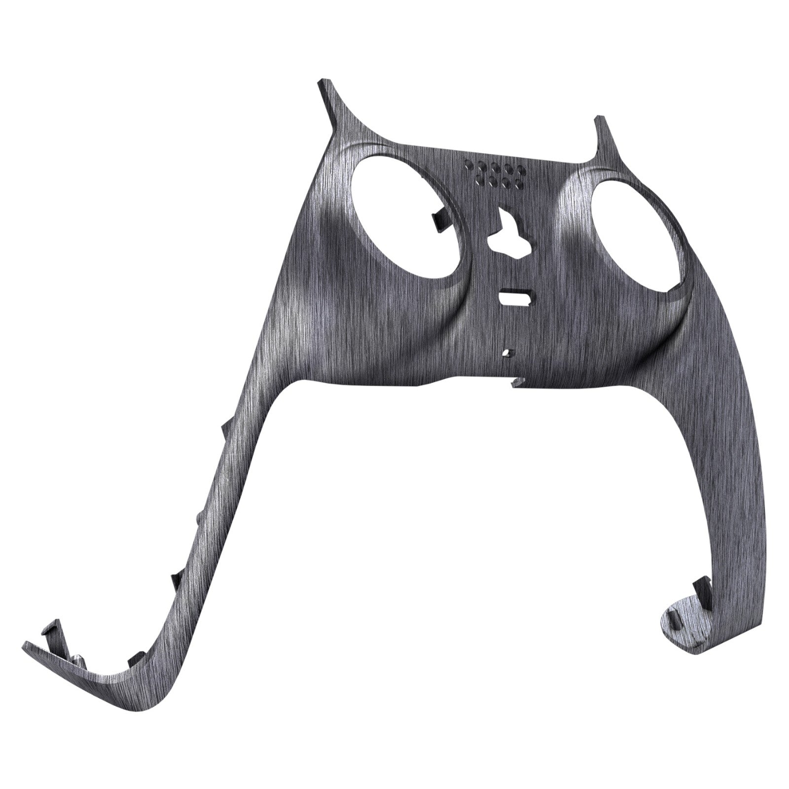 ExtremeRate Brushed Silver Replacement Shell & Accent Rings for PS5 Controller (BDM-010/020/030/040/050) - Customize Your Gaming Experience for Enhanced Style & Comfort