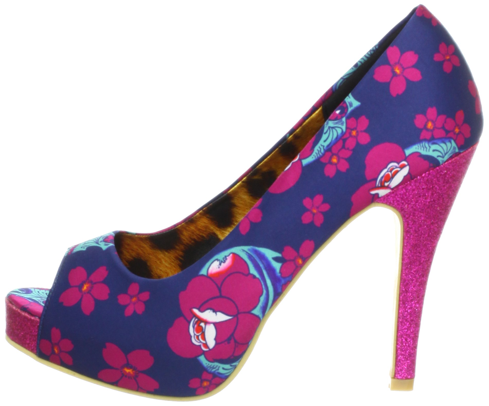 Iron Fist Women's Midnight Blacklight Platform Pump - Gothic Chunky Heel Shoes for Nightclubs, Parties & Halloween Costumes