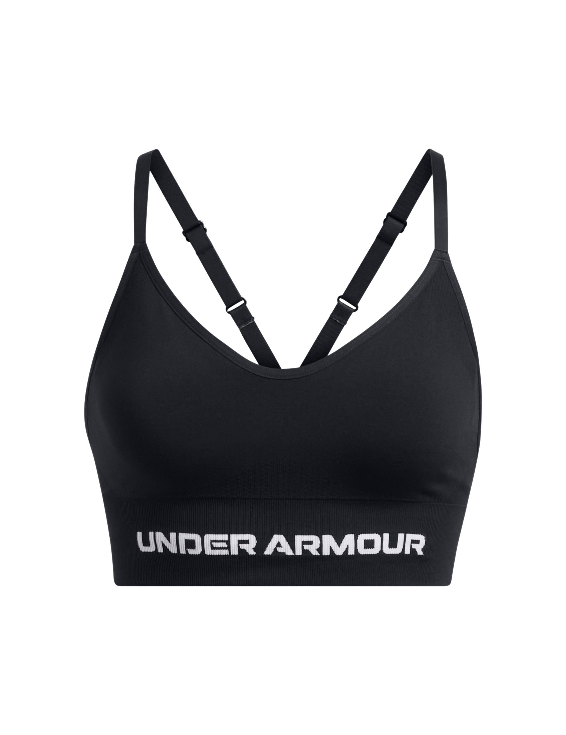 Vanish Seamless Low-Impact Sports Bra for Women - Breathable & Supportive Workout Top in Black/White - Perfect for Yoga, Running & Gym Training