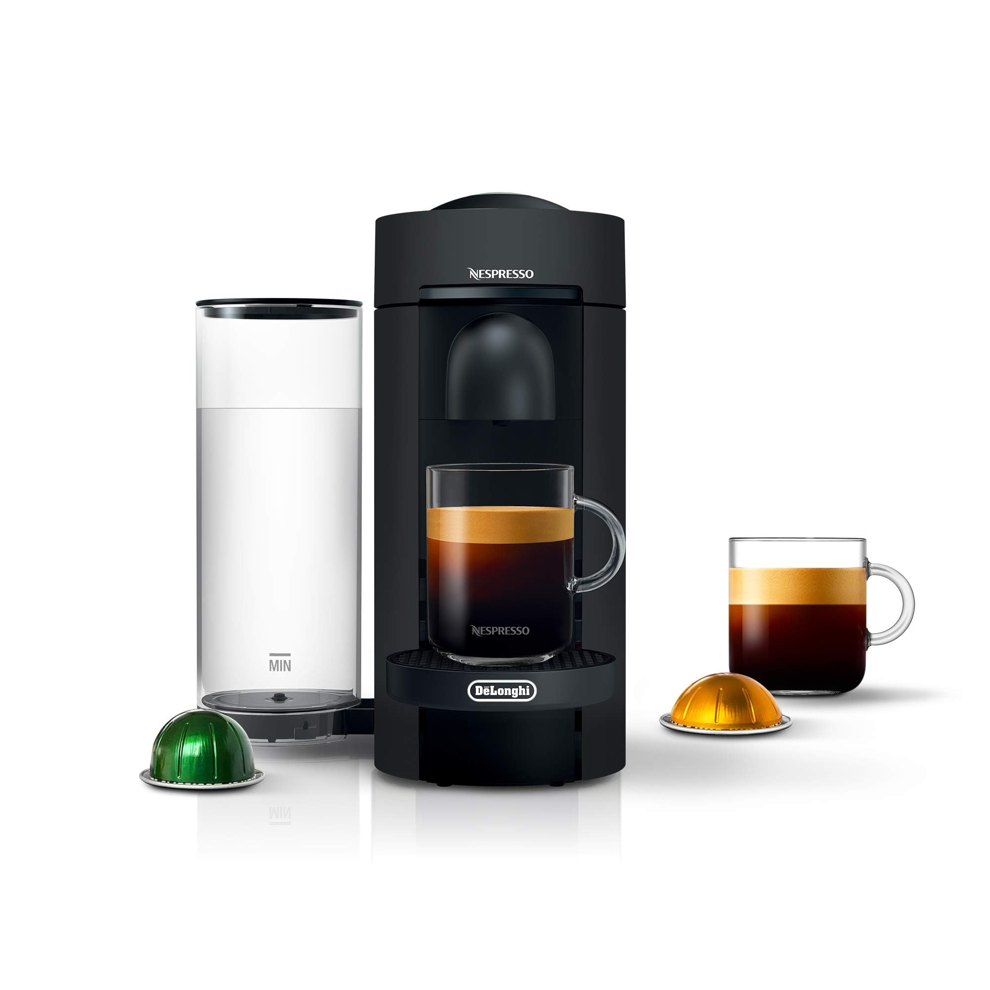 De'Longhi Nespresso Vertuo Plus Deluxe Coffee & Espresso Machine - Matte Black | Single-Serve Pod Brewer for Home & Office Use