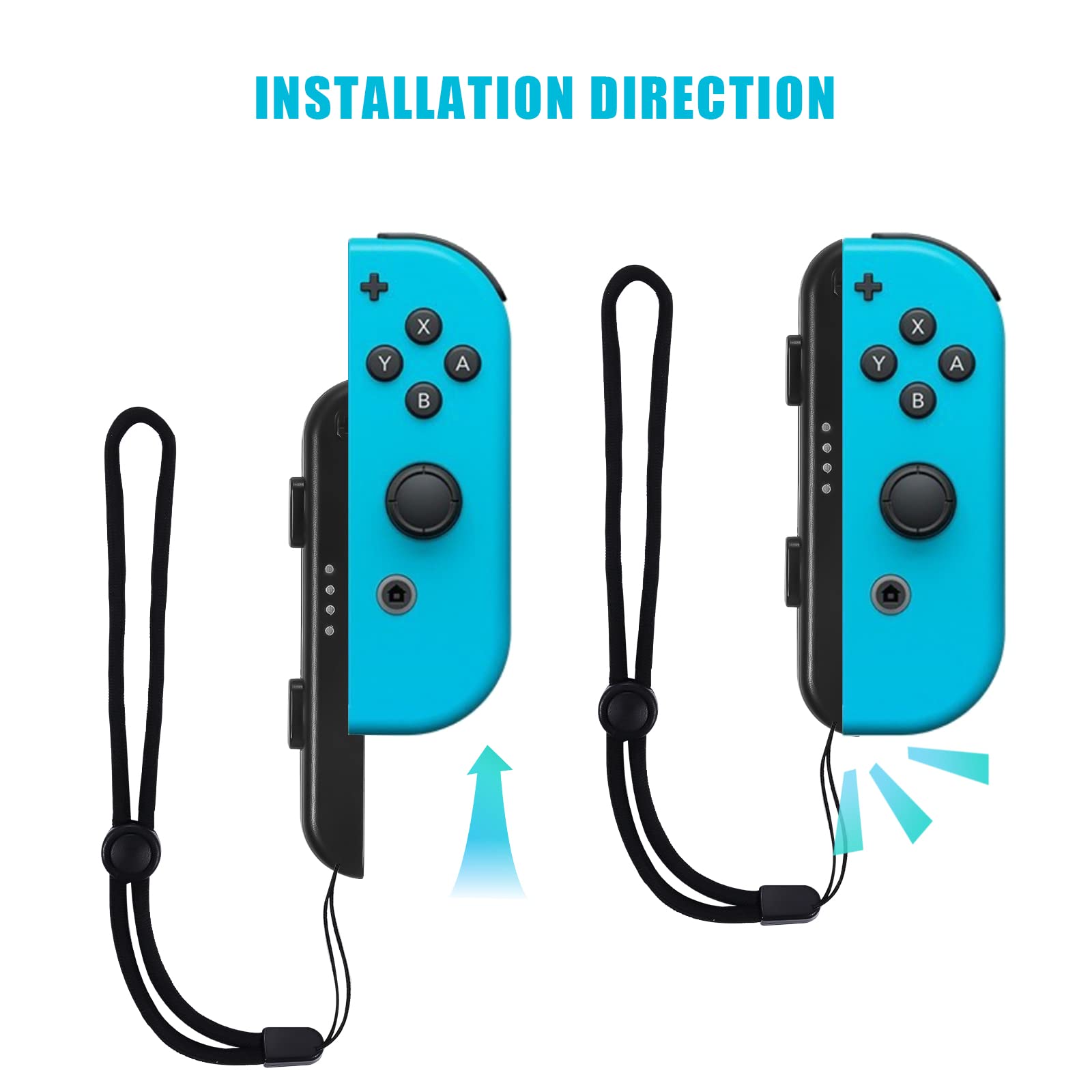 TOYMIS 2 Pack Adjustable Elastic Wrist Strap for Nintendo Switch Joy-Con Controllers - Black | Comfortable Gaming Accessories for Switch Lite/OLED | Perfect for Travel, Gaming Parties & Long Play Sessions