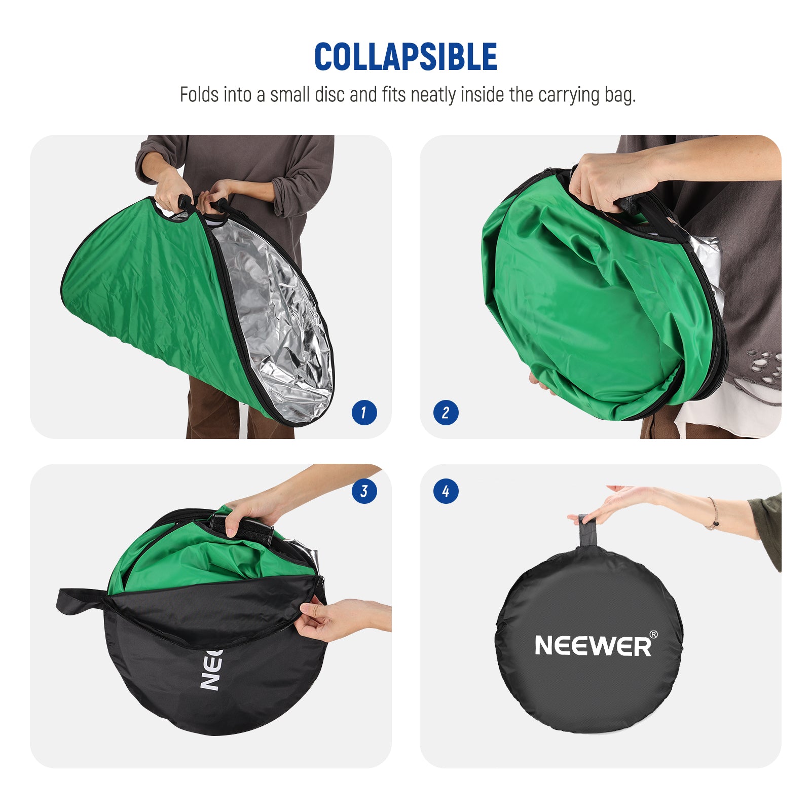 Professional NEEWER 7-in-1 Pop Up Photography Reflector Kit - 43