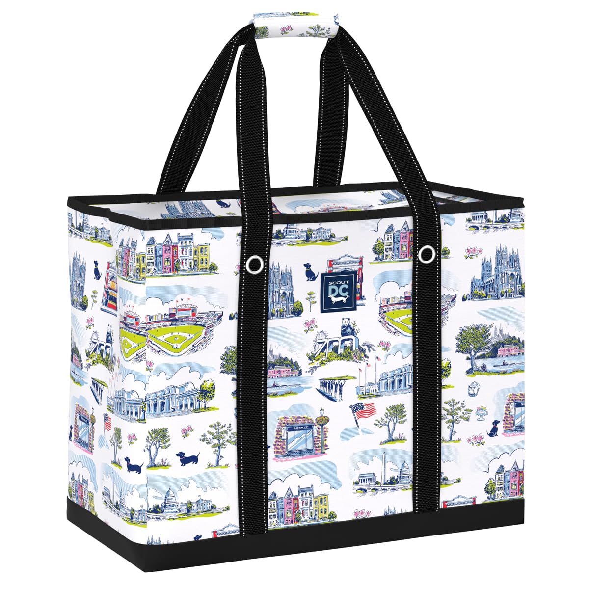 SCOUT 3 Girls' Extra Large Sandproof Utility Tote with Zipper Closure - Durable Beach Bag, Pool Tote & Travel Organizer for Kids | Perfect for Summer Vacations, Swim Lessons & Family Outings