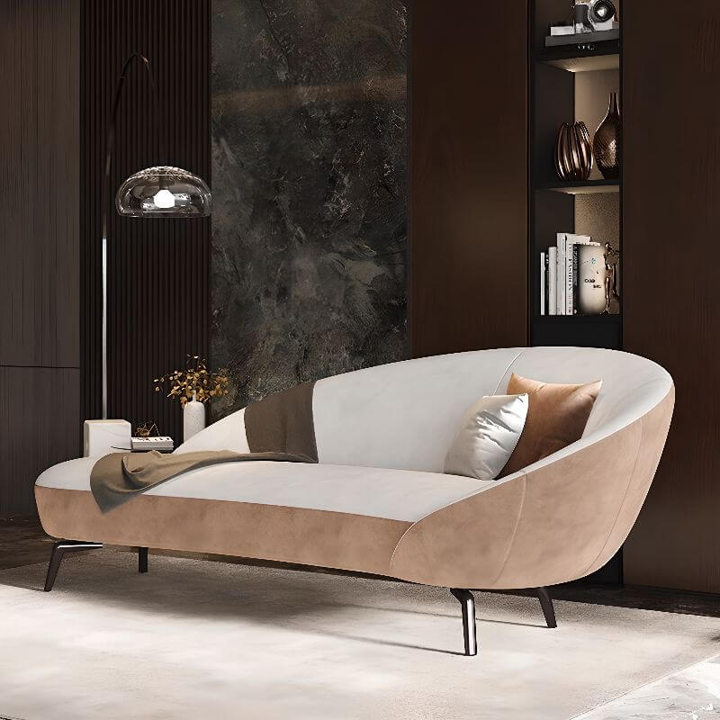 Minimalist Cushioned Corner Chaise Lounge Sofa - Modern Sectional for Living Room, Bedroom & Small Spaces - Perfect for Relaxing, Reading & Entertaining Guests