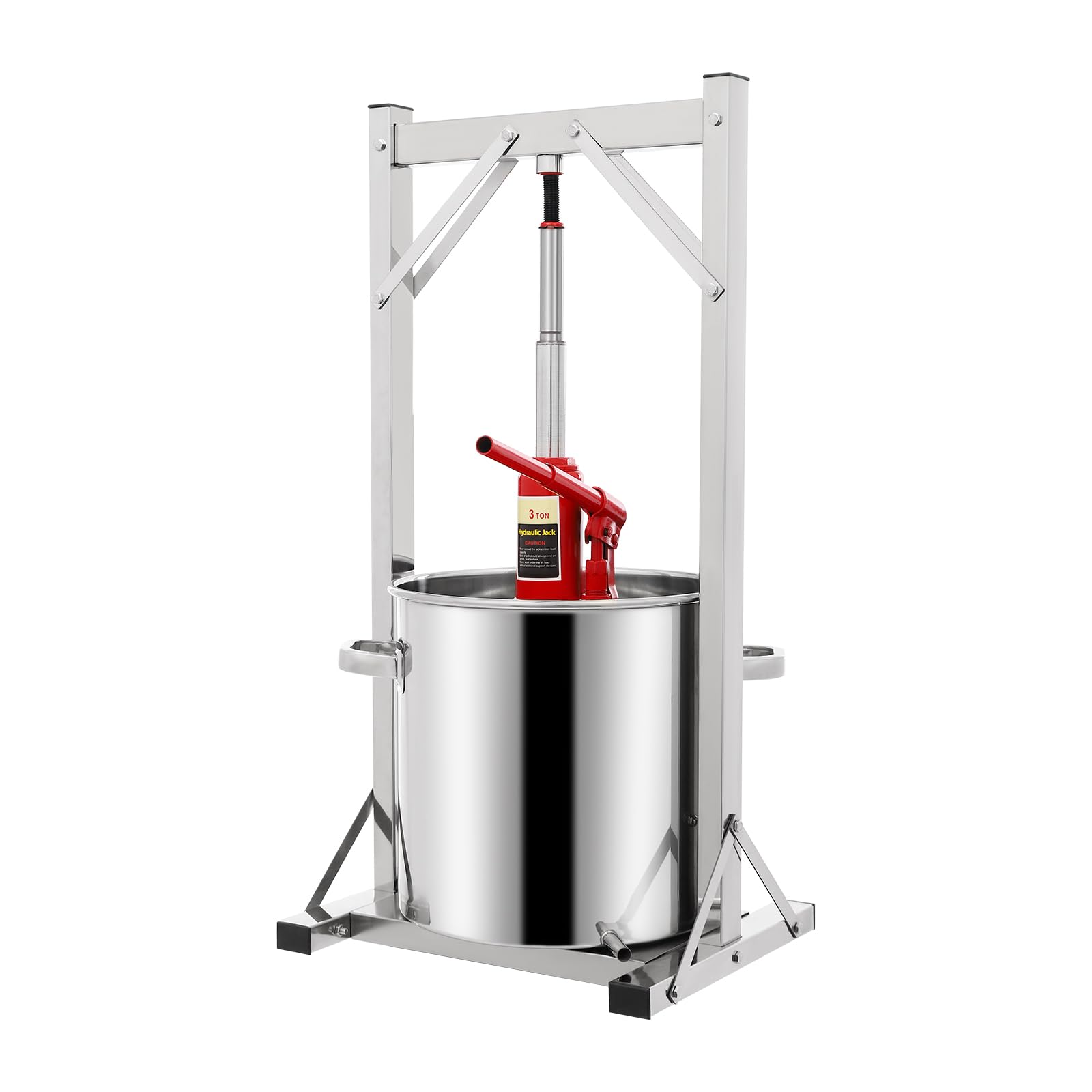 22L Large Capacity Manual Fruit Wine Press - Hydraulic Grape, Apple, Cider Press for Home Brewing | Perfect for Wine Making, Vegetable Juicing, Honey & Olive Oil Extraction | Great for Home Brewers, Farmers Markets & DIY Enthusiasts