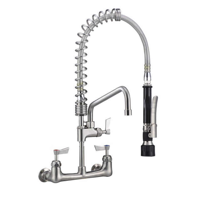 3Monkeez Stainless Steel Wall Mounted Pre-Rinse Faucet with 12