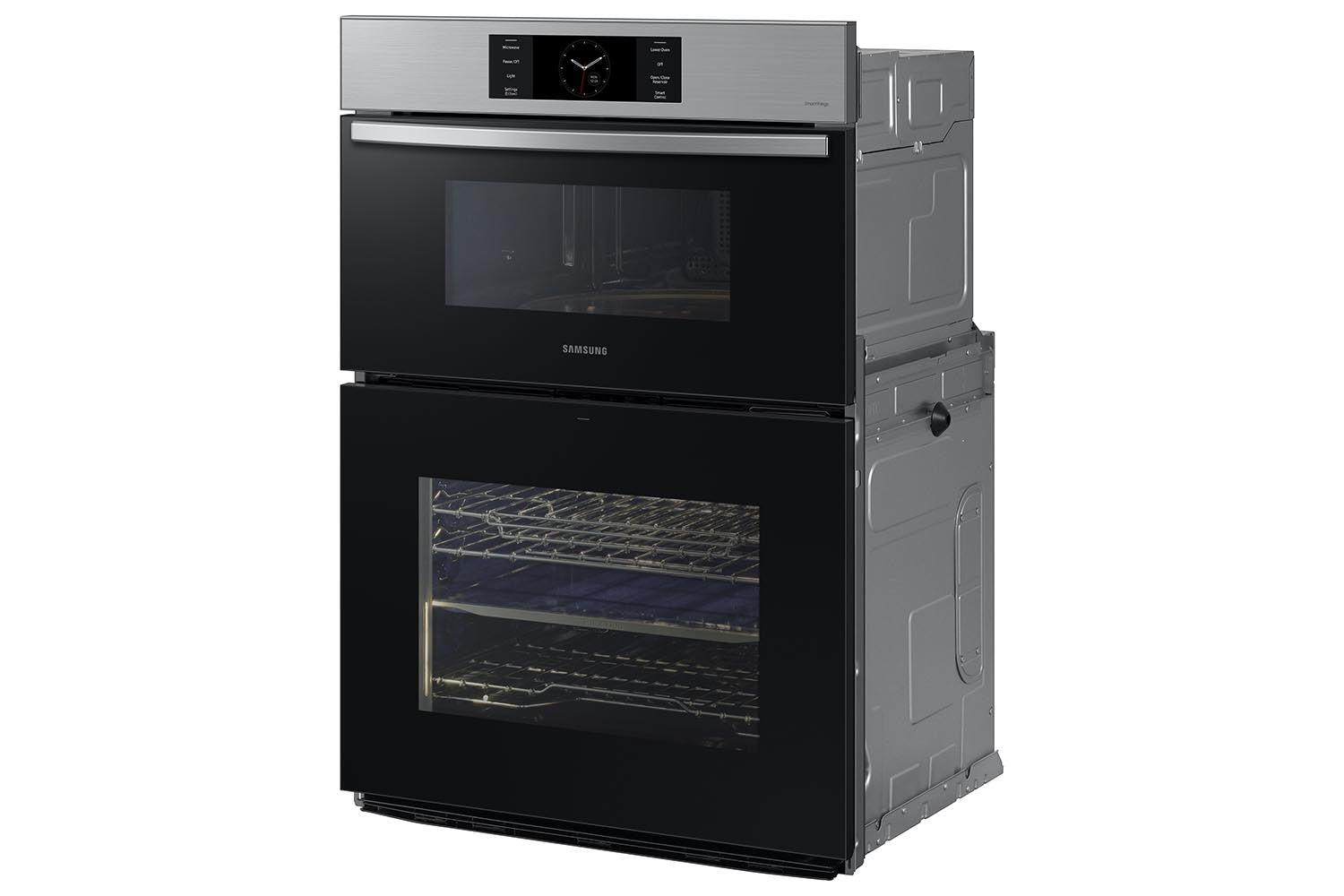 Samsung BESPOKE 7 cu. ft Stainless Steel Smart Combination Wall Oven with Convection - NQ70CG700DSRAA - Perfect for Modern Kitchens & Home Cooking Enthusiasts