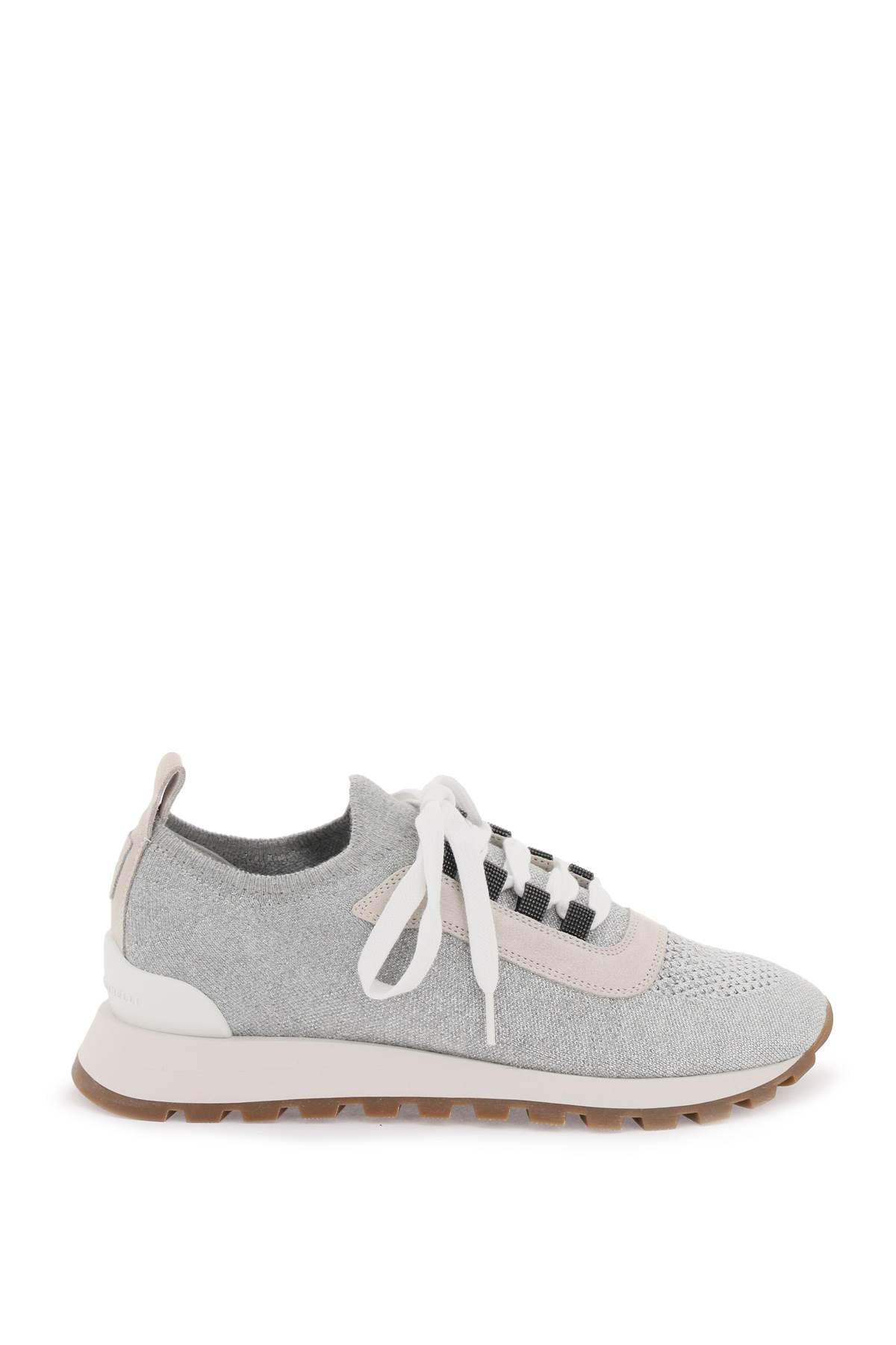 Brunello Cucinelli Sparkling Knit Sneakers for Women - Stylish Comfortable Casual Shoes for Everyday Wear & Fashion Outings