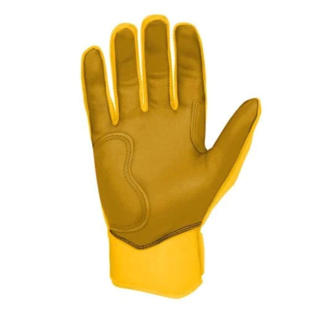 Bruce Bolt PREMIUM PRO Short Cuff Batting Gloves - Yellow | High Performance Baseball & Softball Gloves for Hitting & Fielding | Perfect for Training, Games & Outdoor Sports