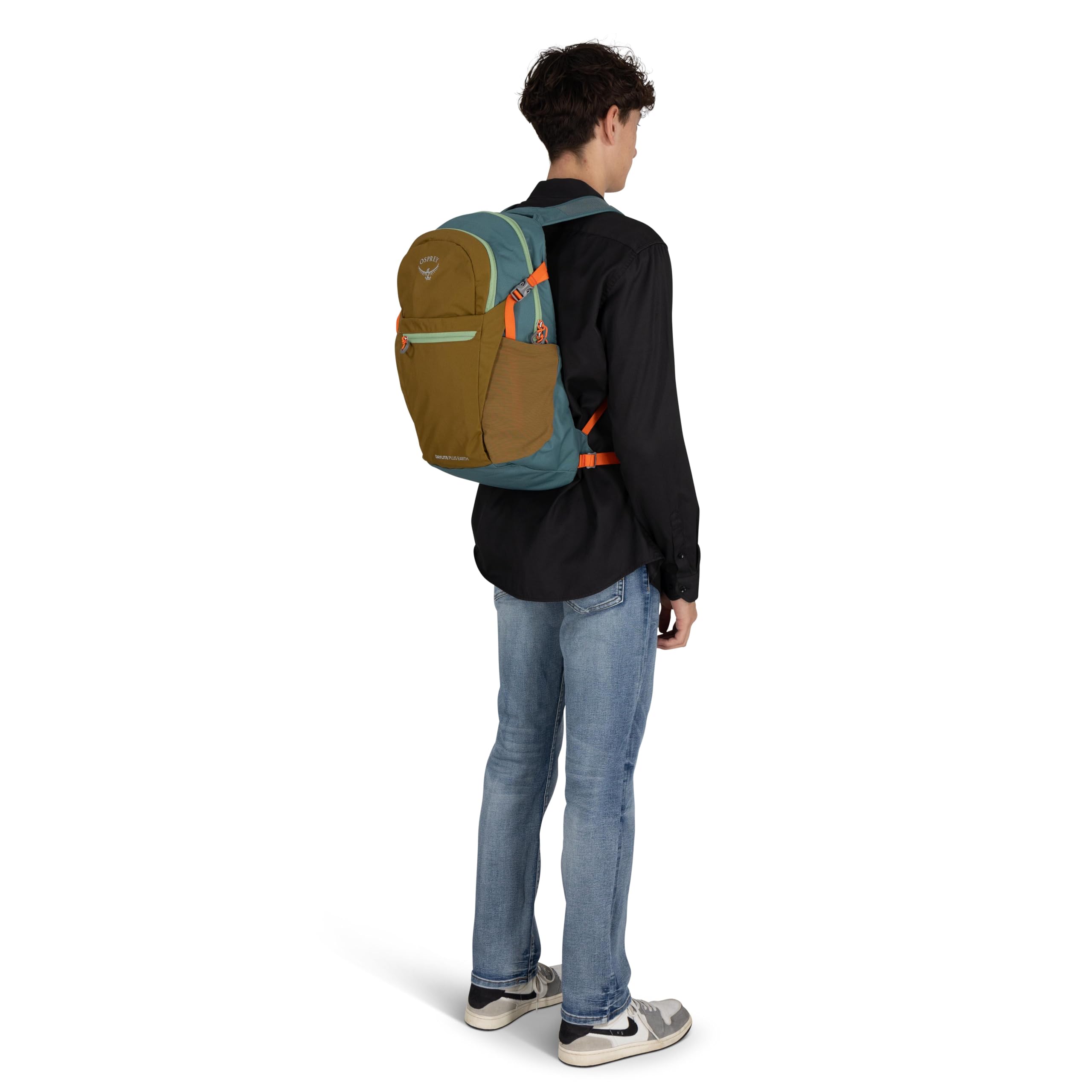 Osprey Daylite Plus Earth Commuter Backpack - Lightweight Hiking Daypack for Travel & Work, Dark Charcoal/Blue Flame - Perfect for Commuting, Outdoor Adventures & Daily Use