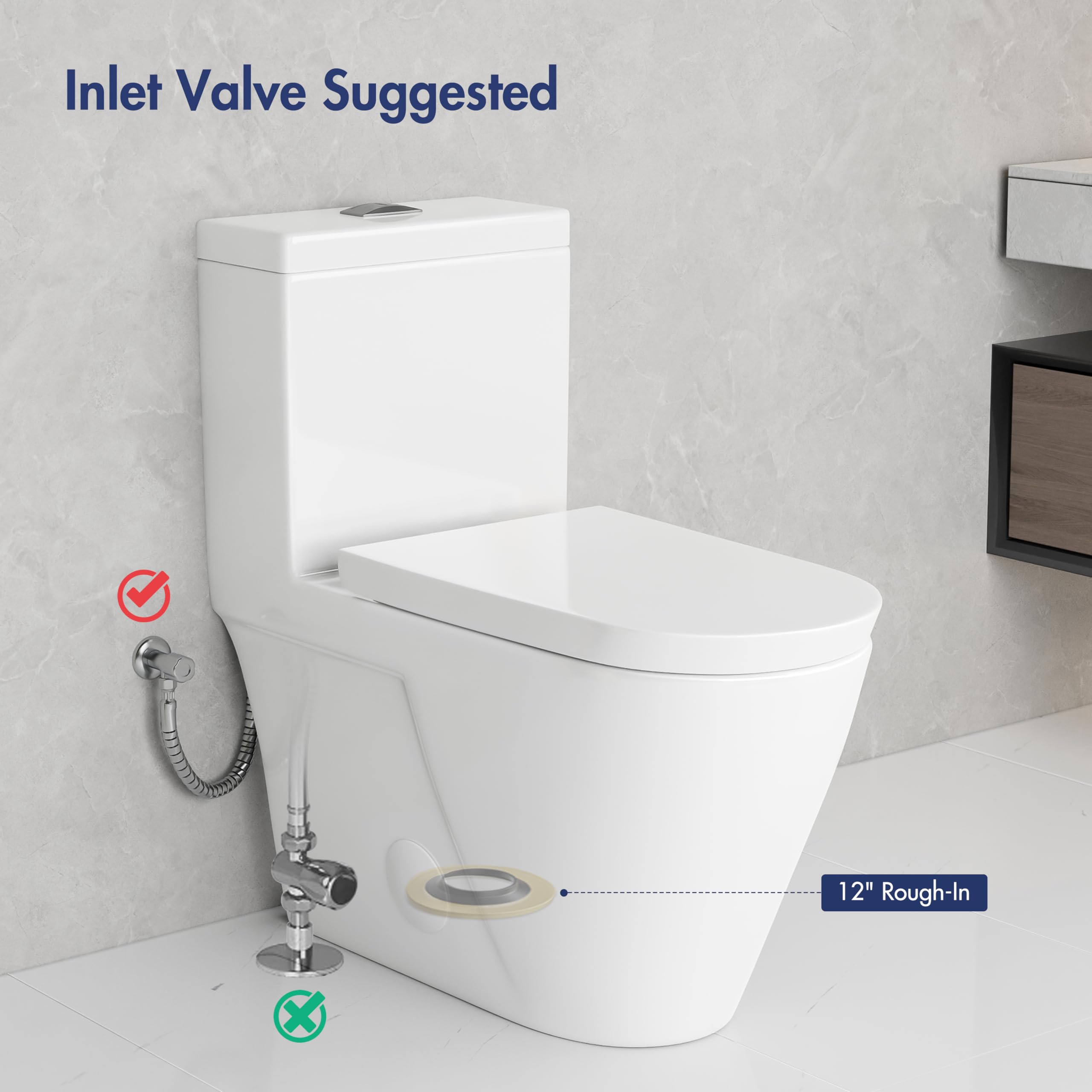 Eridanus One Piece Toilet with Comfort Chair Seat - ADA Compliant 17.3