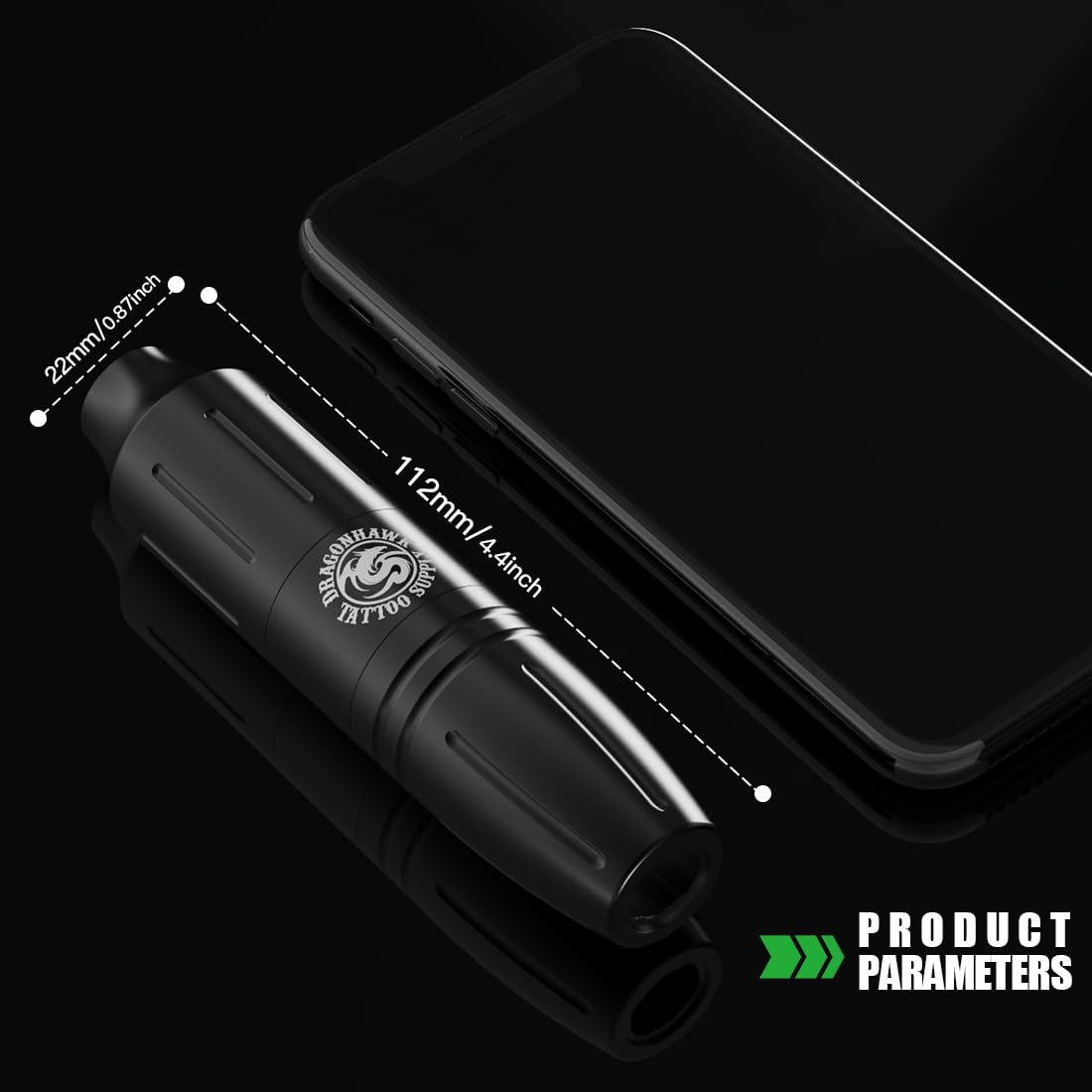 Dragonhawk Wireless Tattoo Kit with 2 Batteries - Professional Cordless Tattoo Machine Pen Set for Beginners - Complete Tattoo Starter Kit with Coreless Motor - Perfect for Home Tattoo Practice & Professional Studio Use