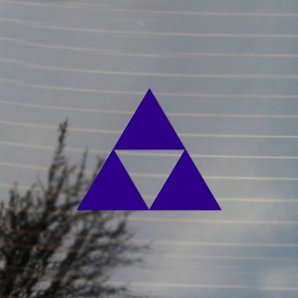 Very Purple Gaming Triangle Vinyl Decal - Cosplay & Fan Gear Sticker for Laptops, Cars, Gaming Setups | Durable Waterproof Vinyl Sticker for Gamers & Anime Fans