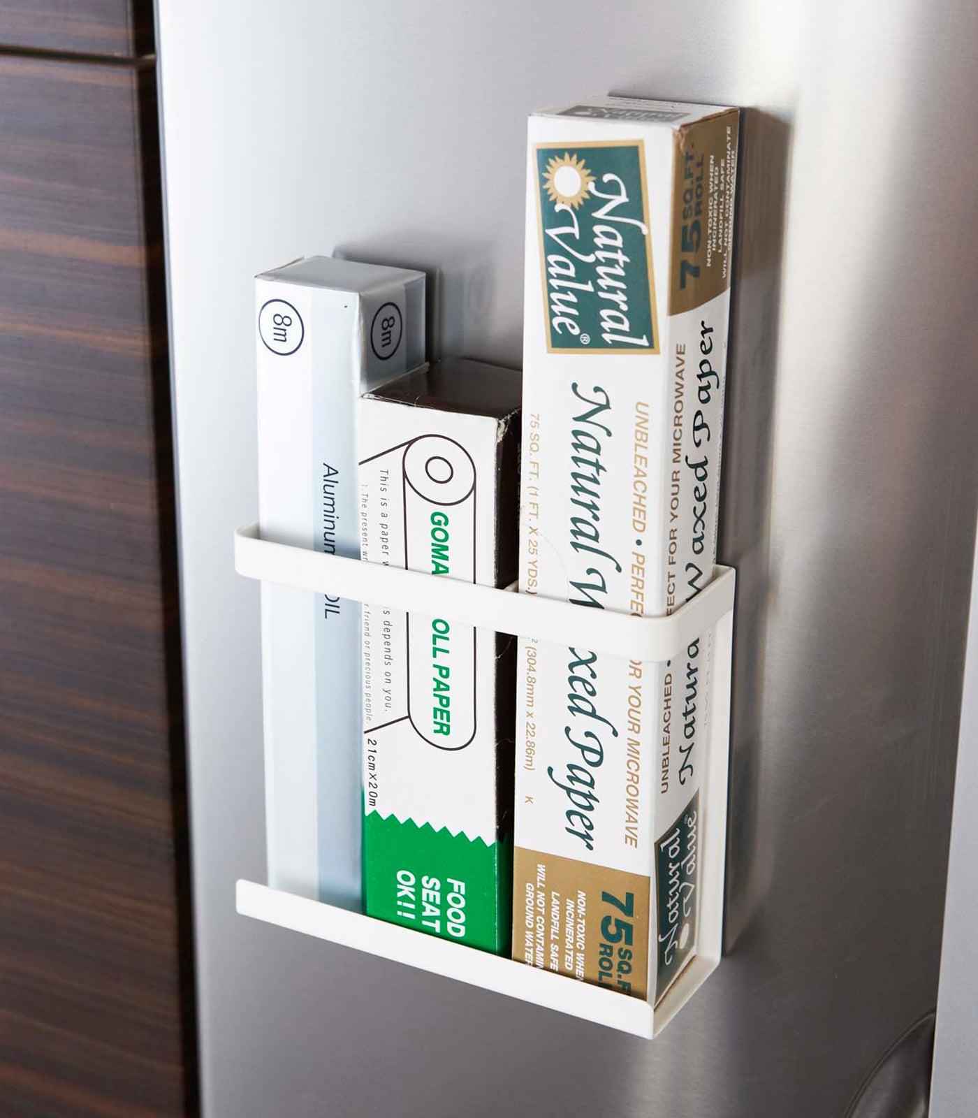 Magnetic Wrap Holder - Durable Steel Organizer for Kitchen, Office & Home Storage - Perfect for Plastic Wrap, Foil & Parchment Paper