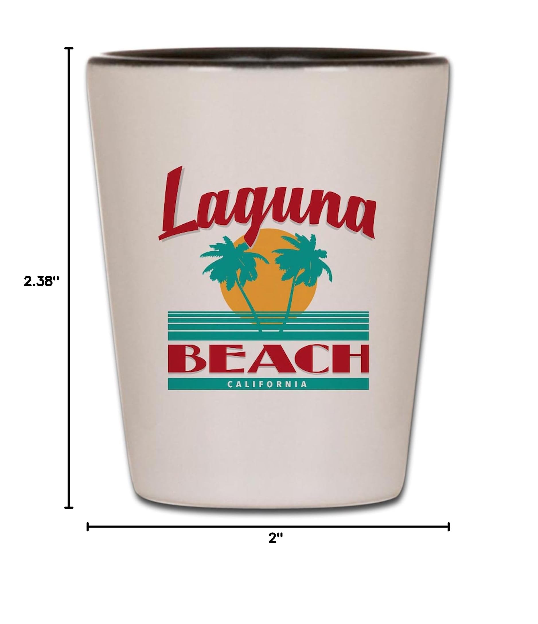 Laguna Beach California Themed Shot Glass - Funny & Unique Collectible for Parties, Gifts & Beach-Themed Events