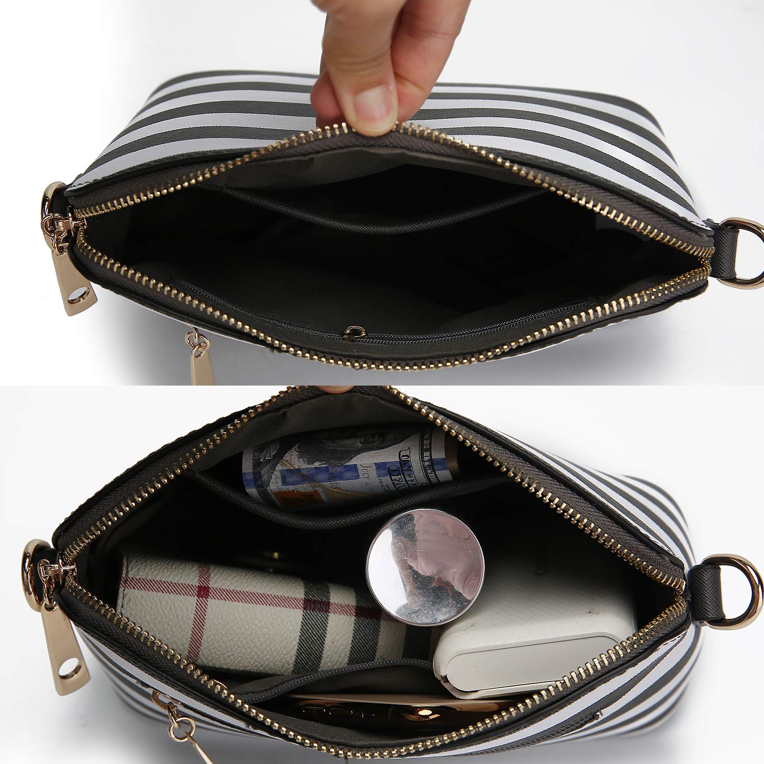 MKF Women's Crossbody Bag - Stylish PU Leather Shoulder Purse with Multiple Pockets, Fashionable Messenger Handbag for Daily Use, Work, Travel & Shopping