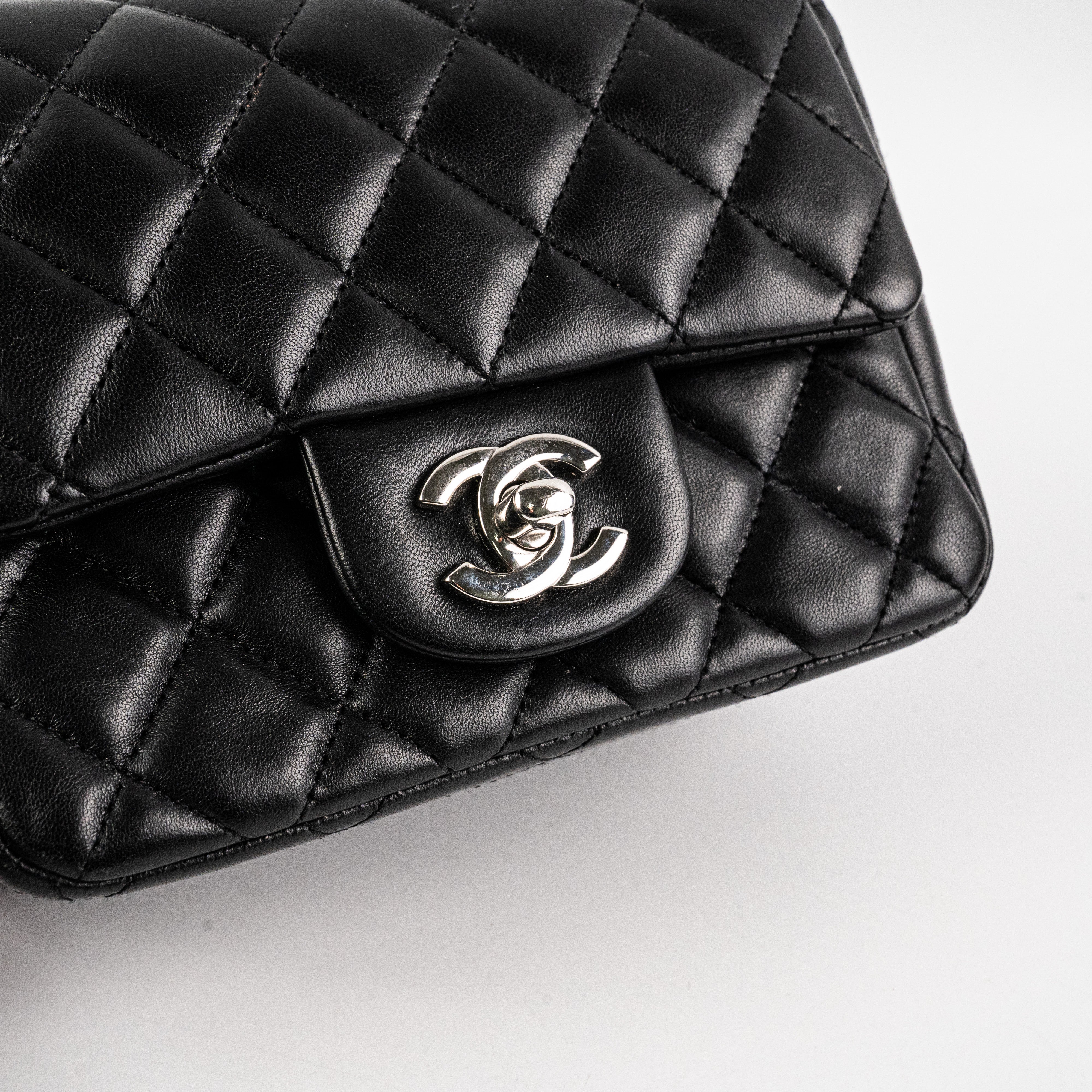 Chanel Square Mini Lambskin Black Crossbody Bag - Luxury Designer Handbag for Women | Perfect for Evening Parties, Date Nights & Special Occasions