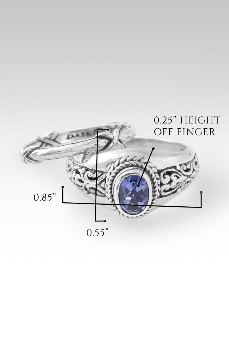 Assurance Ring II Set of 2 in Lavender Star Mystic Topaz - Elegant Promise Rings for Couples, Anniversary Gifts & Romantic Occasions