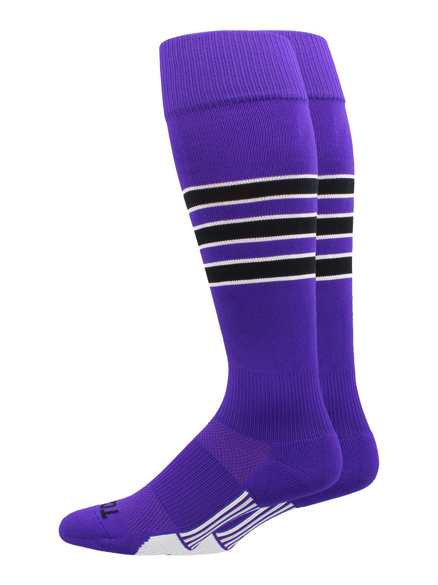 MadSportsStuff Striped Baseball & Softball Socks for Boys, Girls, Men & Women - Long Over-the-Calf Athletic Socks for Baseball Games, Training & Sports Enthusiasts