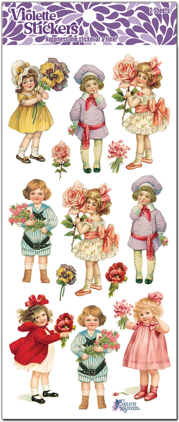 Beautiful Bouquet Flower Stickers for Kids - Perfect for Scrapbooking, DIY Crafts, and School Projects