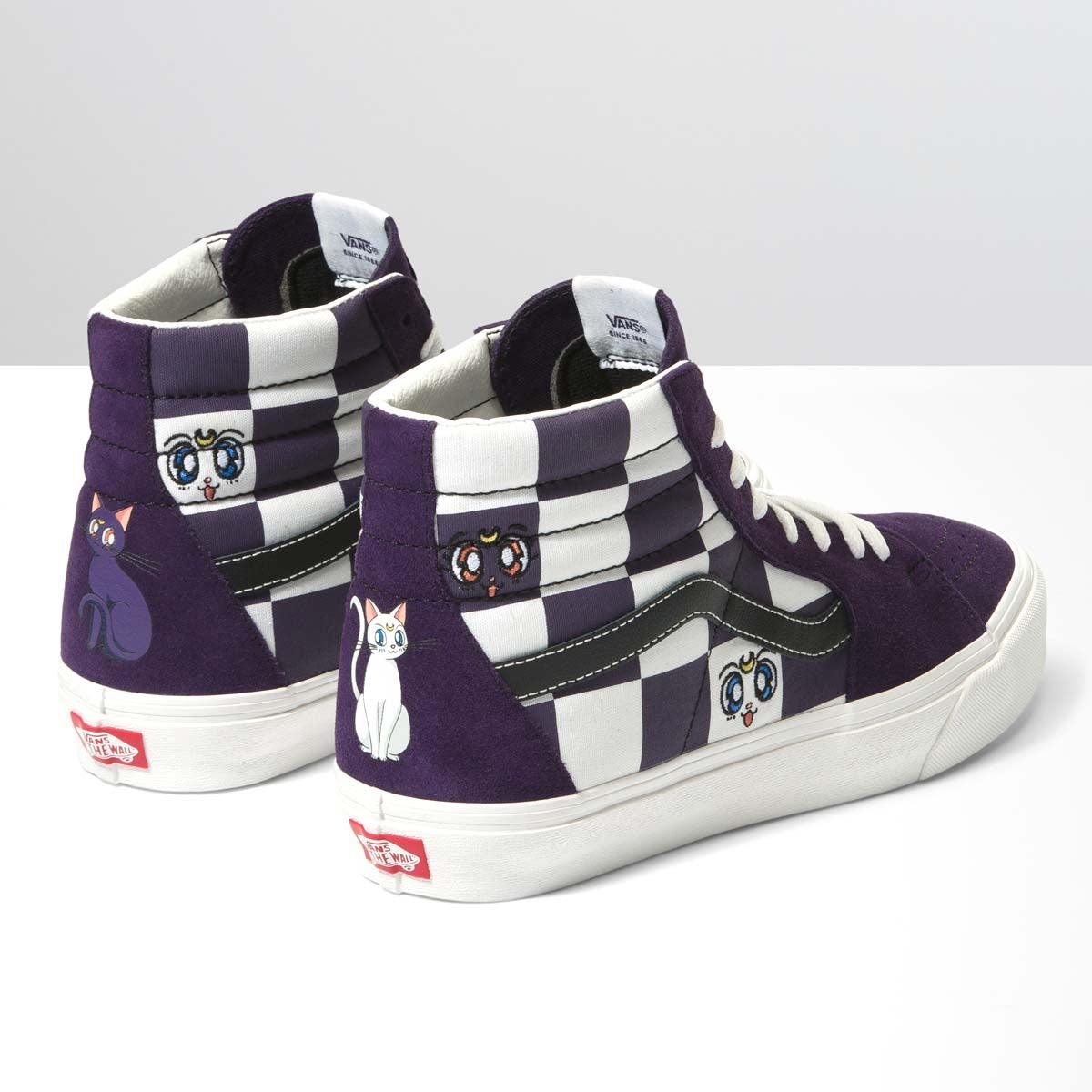 Sailor Moon SK8 Hi 'Mysterioso' Sneakers - Anime Inspired High-Top Skate Shoes for Women & Girls | Perfect for Cosplay, Anime Conventions & Streetwear Fashion