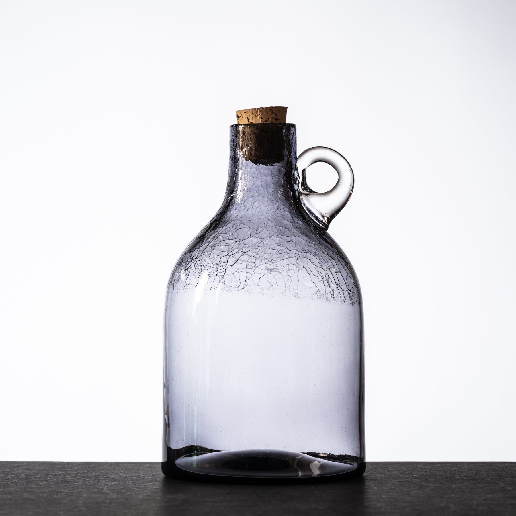 3115L Large Moonshine Jug Heliotrope - Vintage Style Glass Distilling Container for Home Brewing, Whiskey Making & Rustic Decor