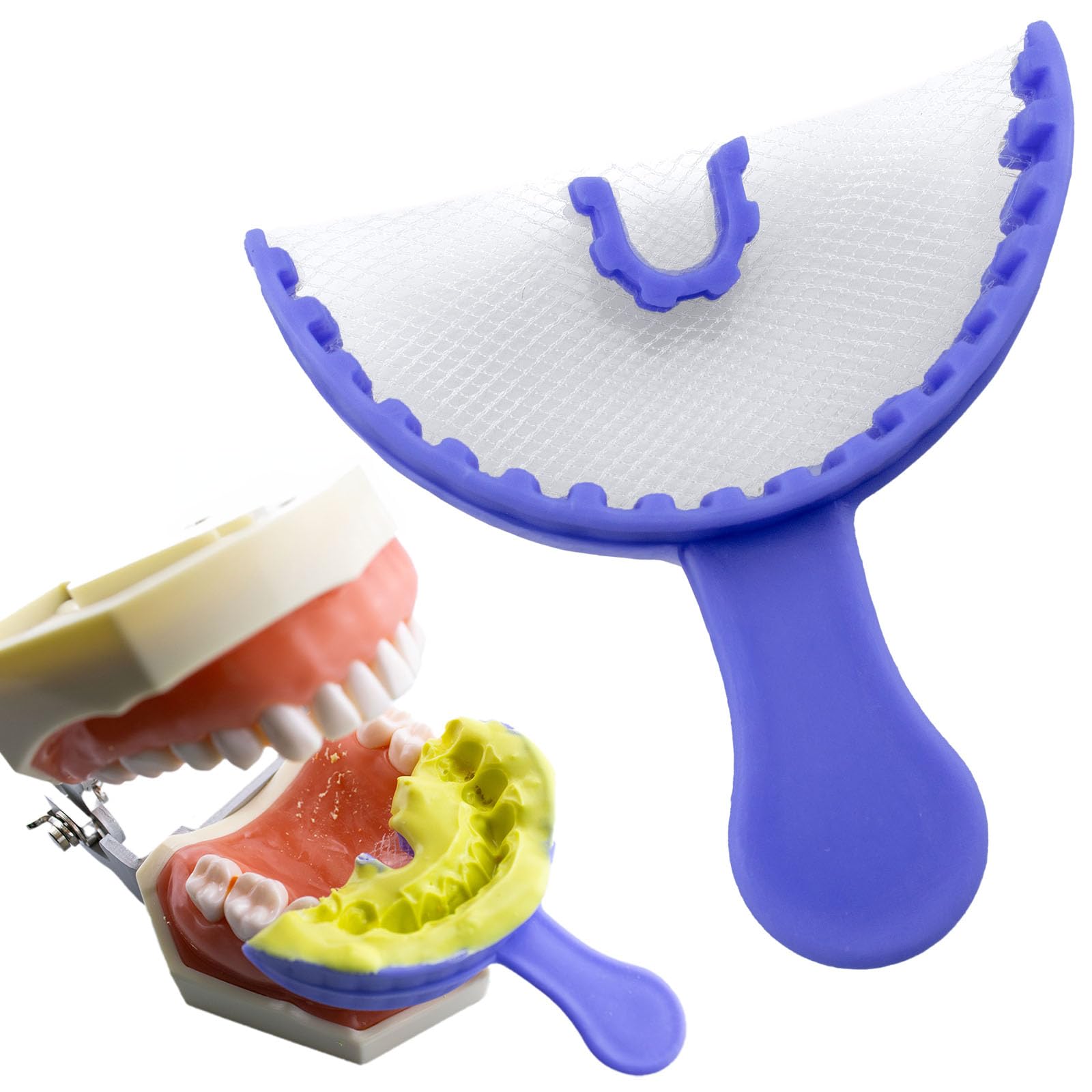 105PCs Dental Grade Disposable Triple Bite Registration Trays - Anterior Small Full Set for Teeth Impressions | Rigid Plastic Frame & Nylon Mesh | Ideal for Dentists, Orthodontists & Dental Labs | Perfect for Crowns, Bridges & Veneer Procedures