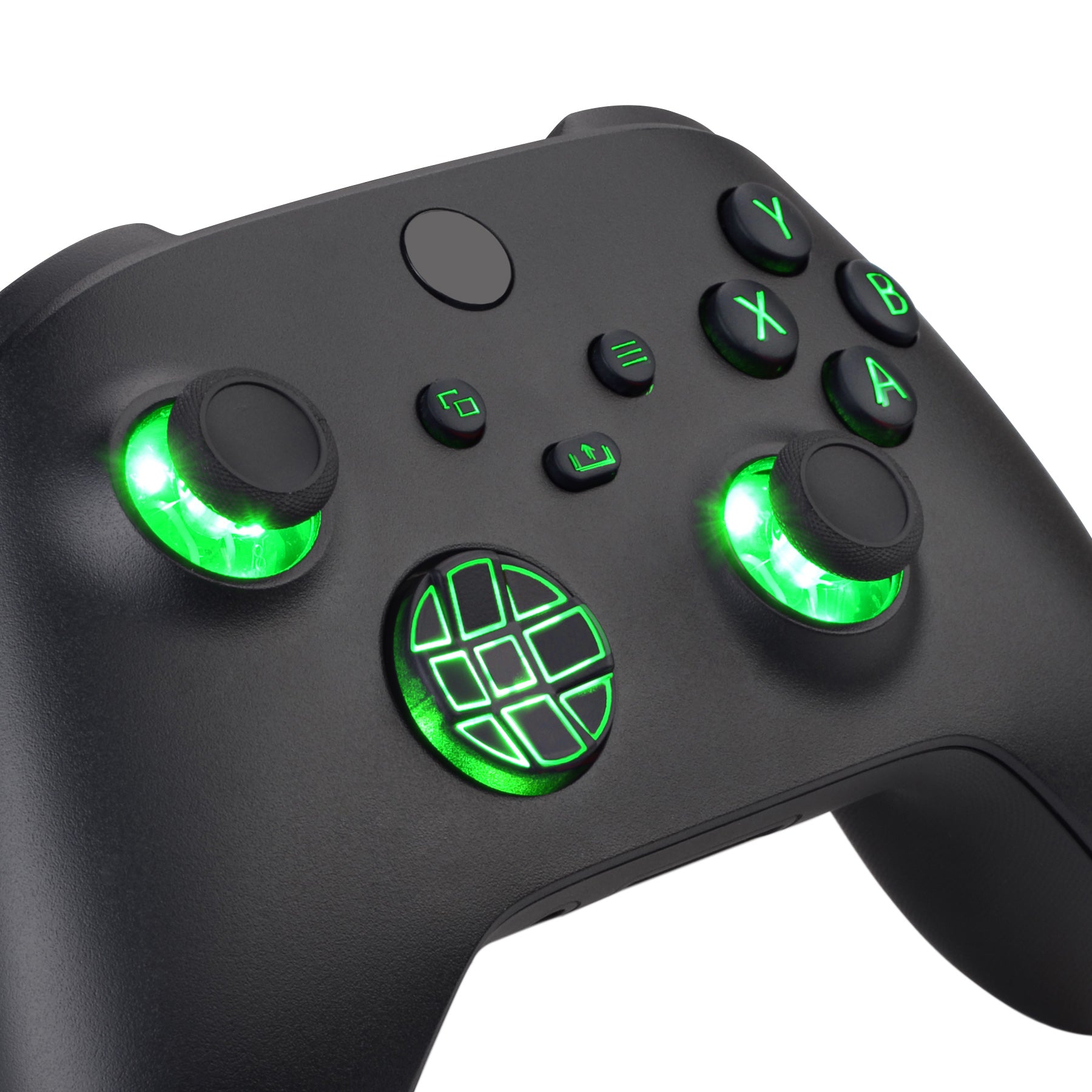 eXtremeRate Multi-Color LED Backlit Buttons DTF V2 Kit for Xbox Series X/S Controller - Black | Custom Gaming Controller Mod for Night Play & Competitive Gaming