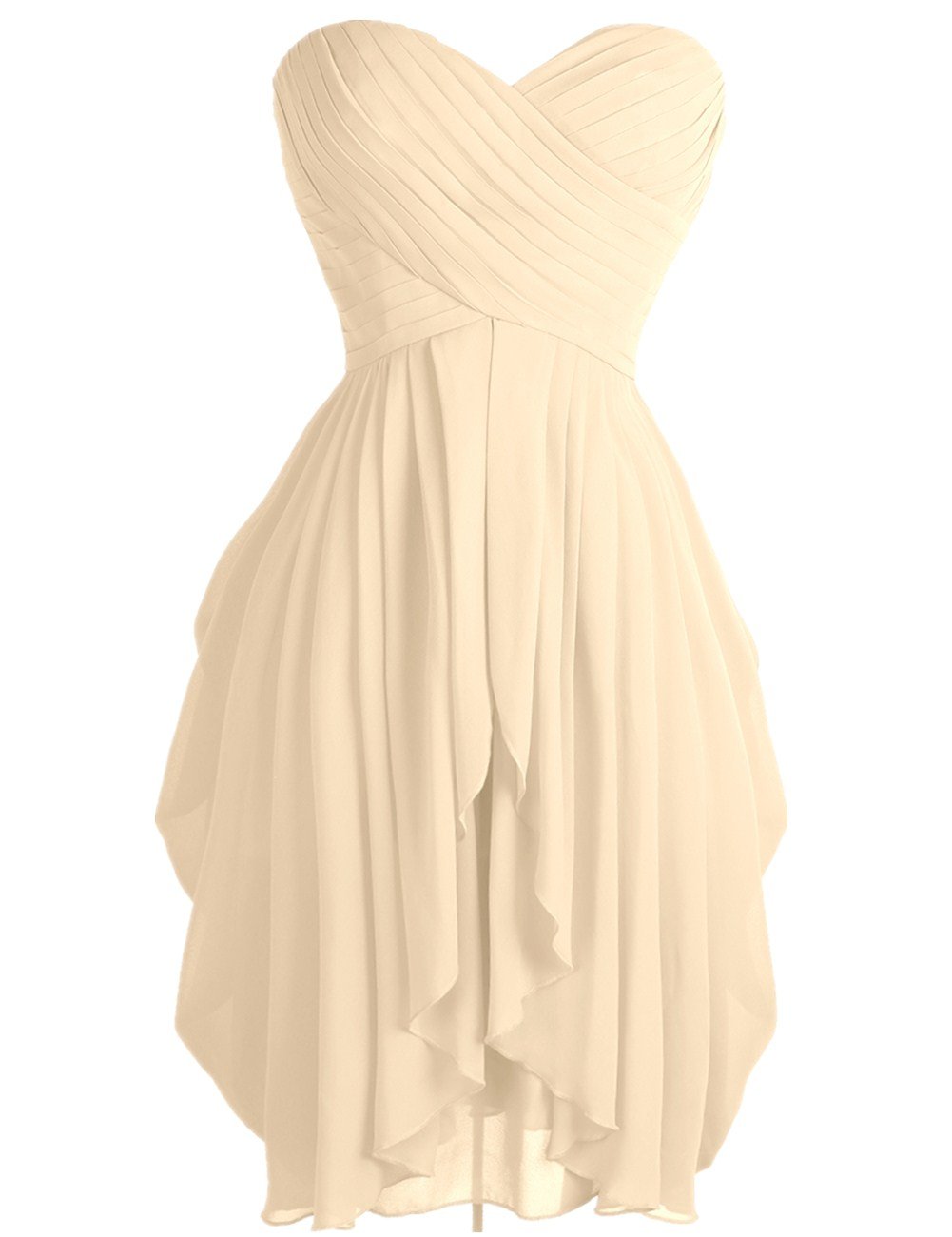FEESHOW Junior's Party Chiffon Dress - Strapless Sweetheart Neckline with Lace-Up Back, Prom & Homecoming Dresses for Teens, Perfect for Formal Dances, Weddings & Special Occasions