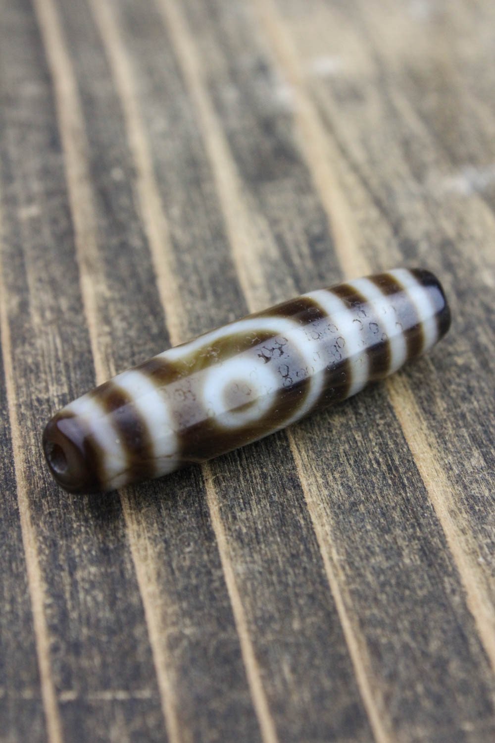 Authentic Harmonious Two-Eyed Dzi Bead - Tibetan Spiritual Protection Amulet for Meditation, Wealth & Good Luck | Perfect for Yoga, Feng Shui & Energy Healing