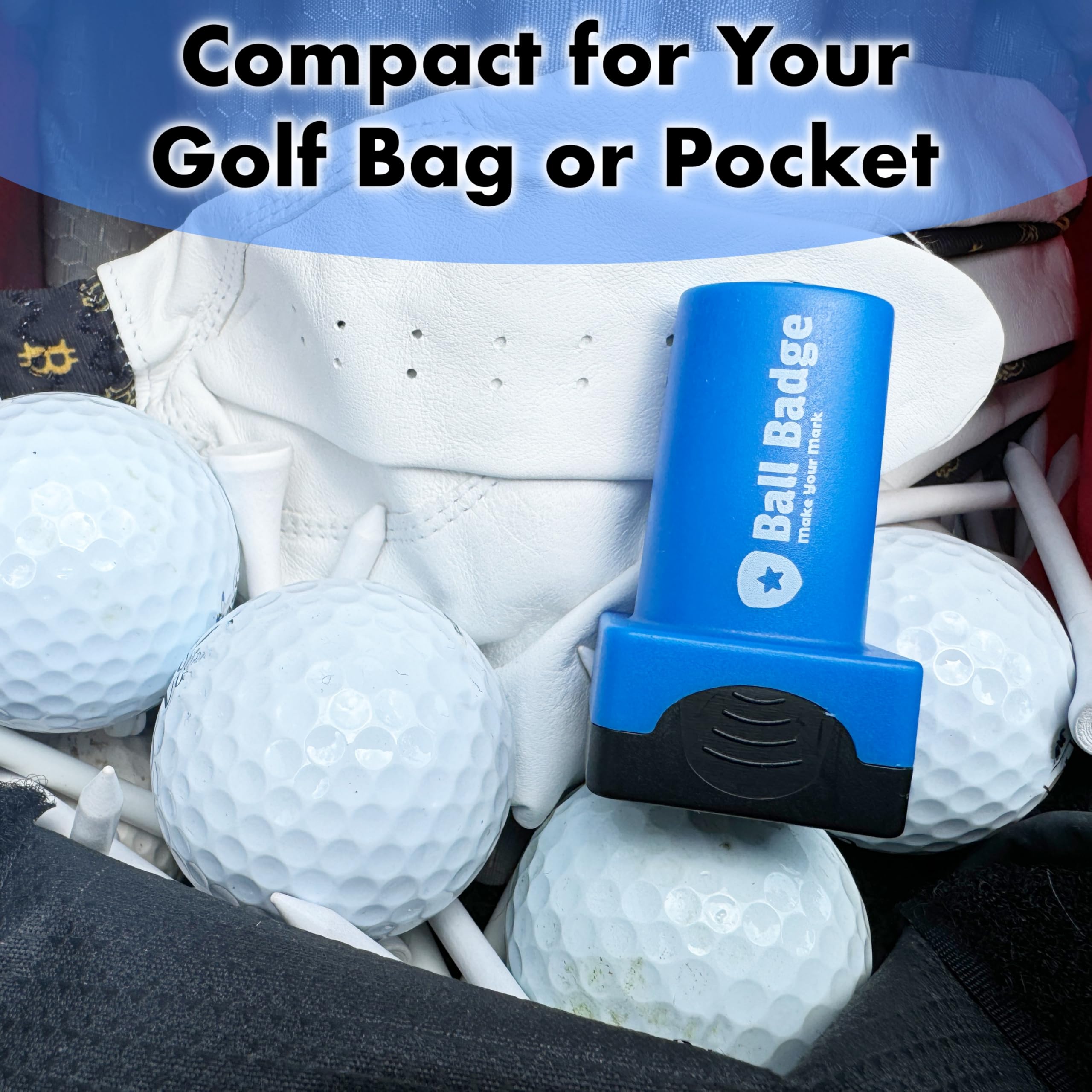 Self-Inking Golf Ball Stamper - Happy Series Reusable Golf Ball Marker & Stamp Tool for Personalizing & Identifying Golf Balls | Perfect for Tournaments, Practice & Gifting