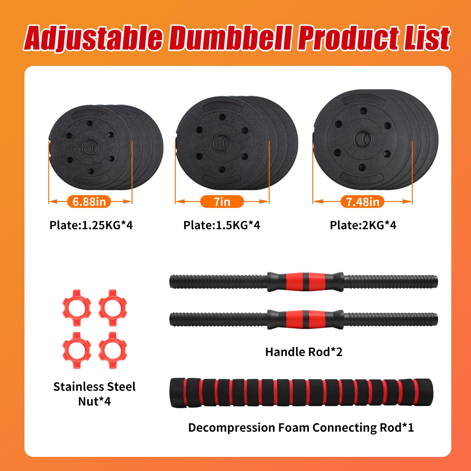 40lbs Adjustable Dumbbell Set with Connector - 3-in-1 Convertible Free Weights for Home Gym, Strength Training & Push-up Stand - Perfect for Men & Women Fitness Enthusiasts (Ideal for Small Spaces, Full-Body Workouts & Home Exercise Routines)