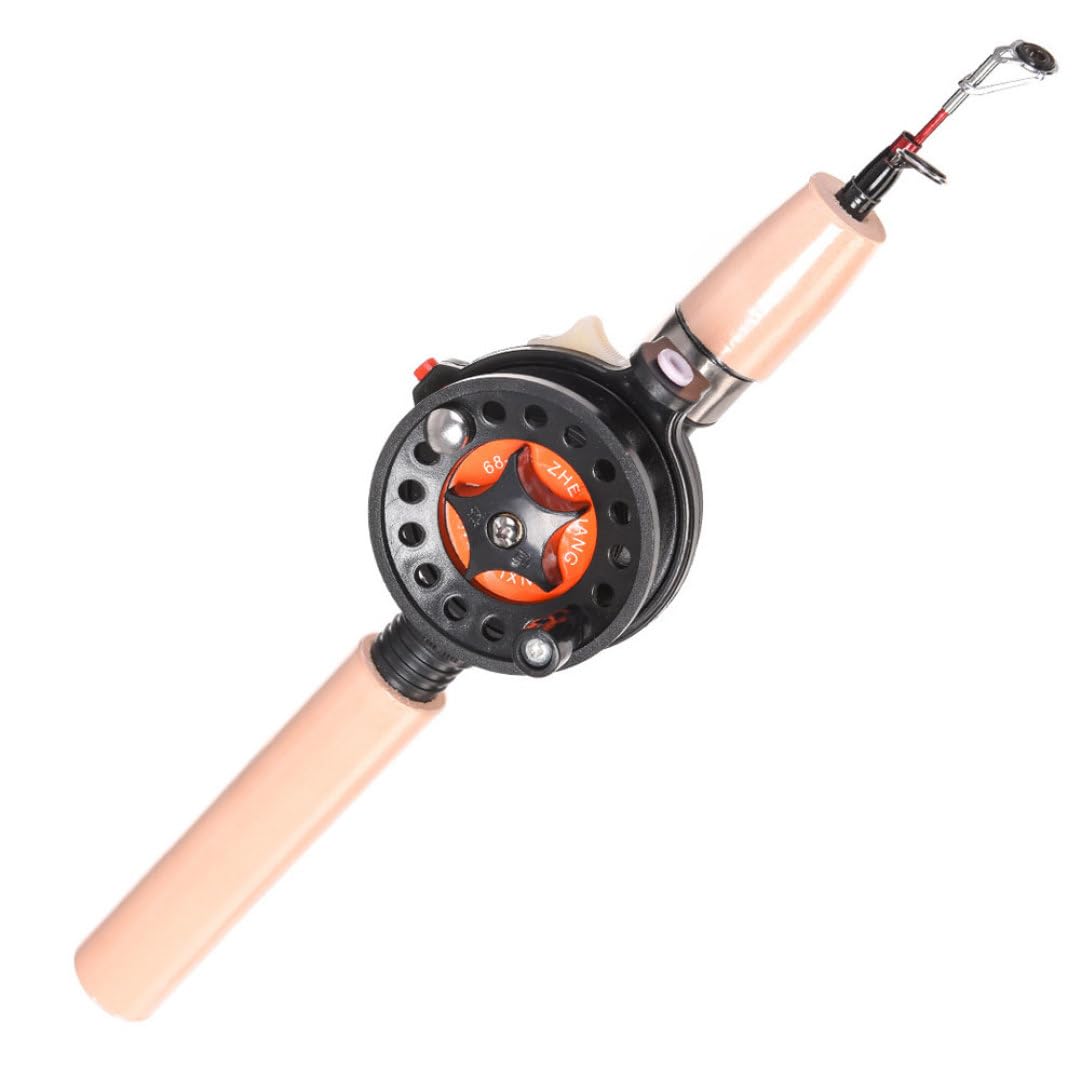 Retractable Ice Fishing Rod & Spinning Reel Combo - Portable Hard Fishing Pole Set for Winter Angling | Great for Ice Fishing, Lake Fishing & Outdoor Adventures