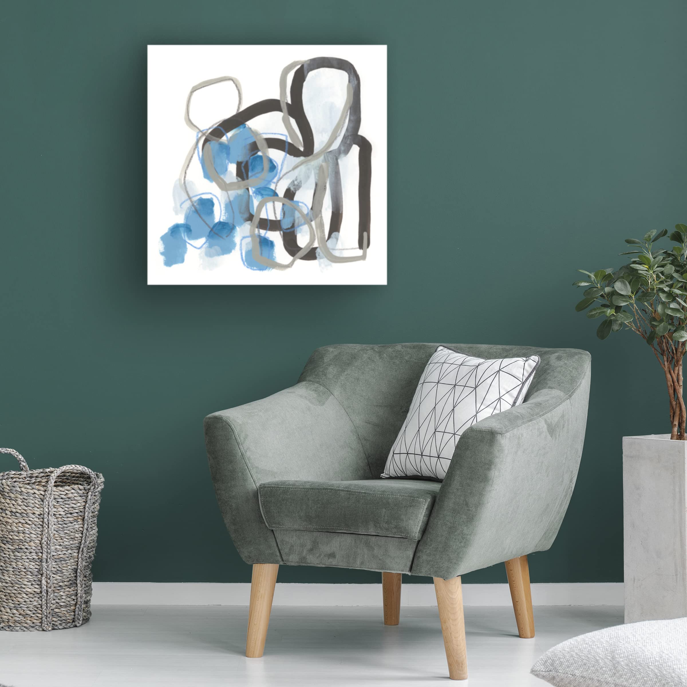 Trademark Fine Art 'Pendulum Overlap IV' Abstract Canvas Painting by June Erica Vess - Modern Wall Art for Living Room, Bedroom & Office Decor