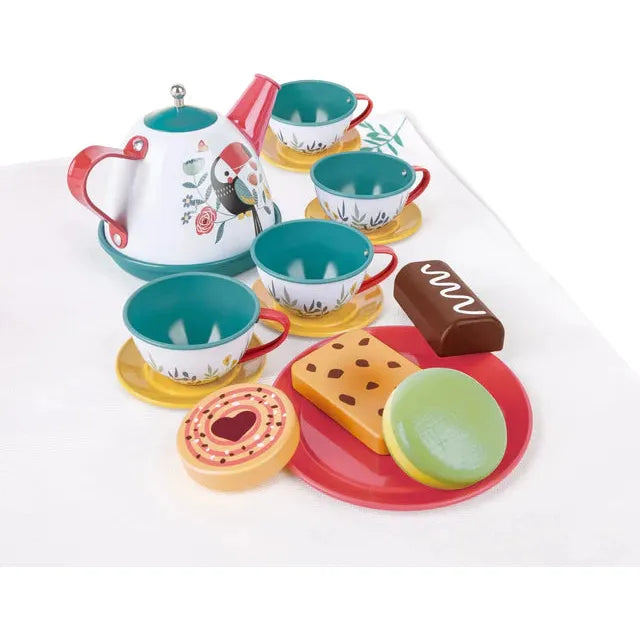 Premium Ceramic Tea Set for Afternoon Tea - Elegant Porcelain Teapot with Cups & Saucers - Perfect for Home, Office & Gifting