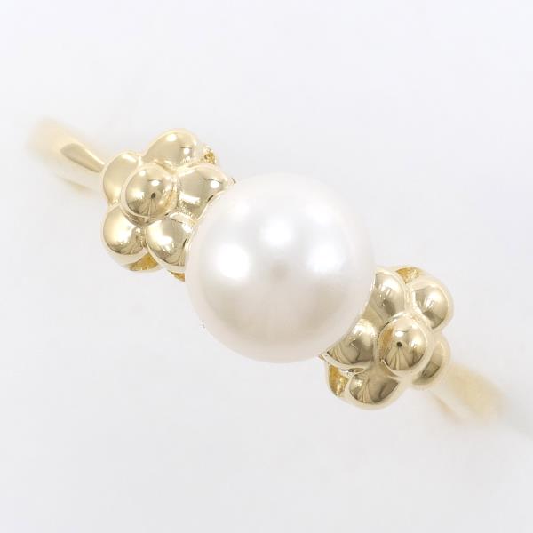 18K Yellow Gold Pearl Ring for Women - 12.5mm Genuine Pearl Jewelry, Elegant Bridal Gift, Anniversary Present & Special Occasion Accessory (Perfect for Weddings, Parties and Date Nights)