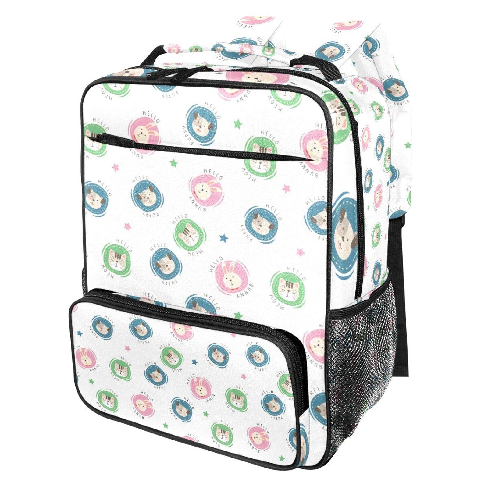Polka Dot Animal Print Backpack for Teen Girls & Boys - Cute School Backpack, Travel Daypack for Students, College, Work & Outdoor Adventures