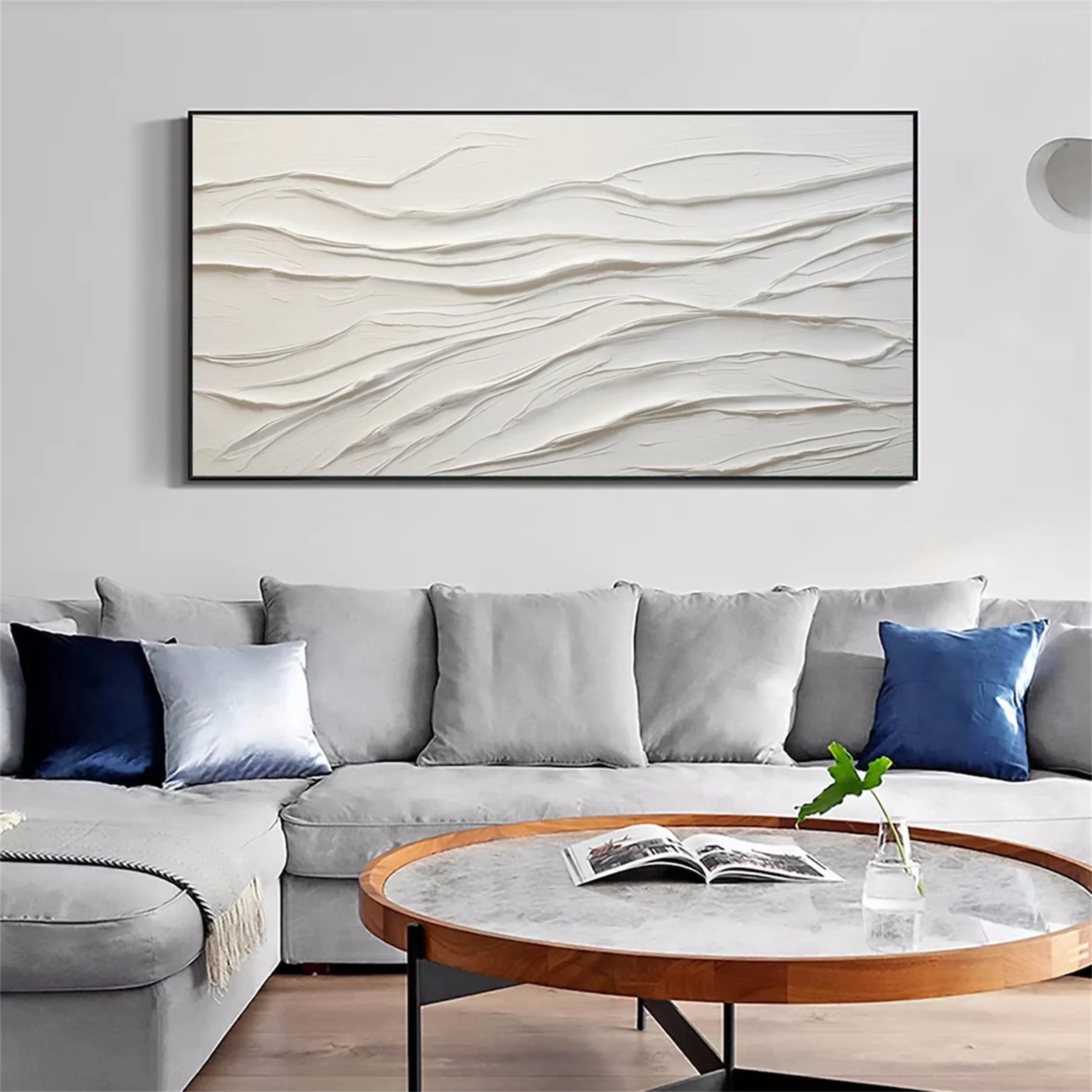 Minimalist Textured Plaster Art Painting - Modern Abstract Wall Decor for Living Room, Bedroom & Office | #MM174