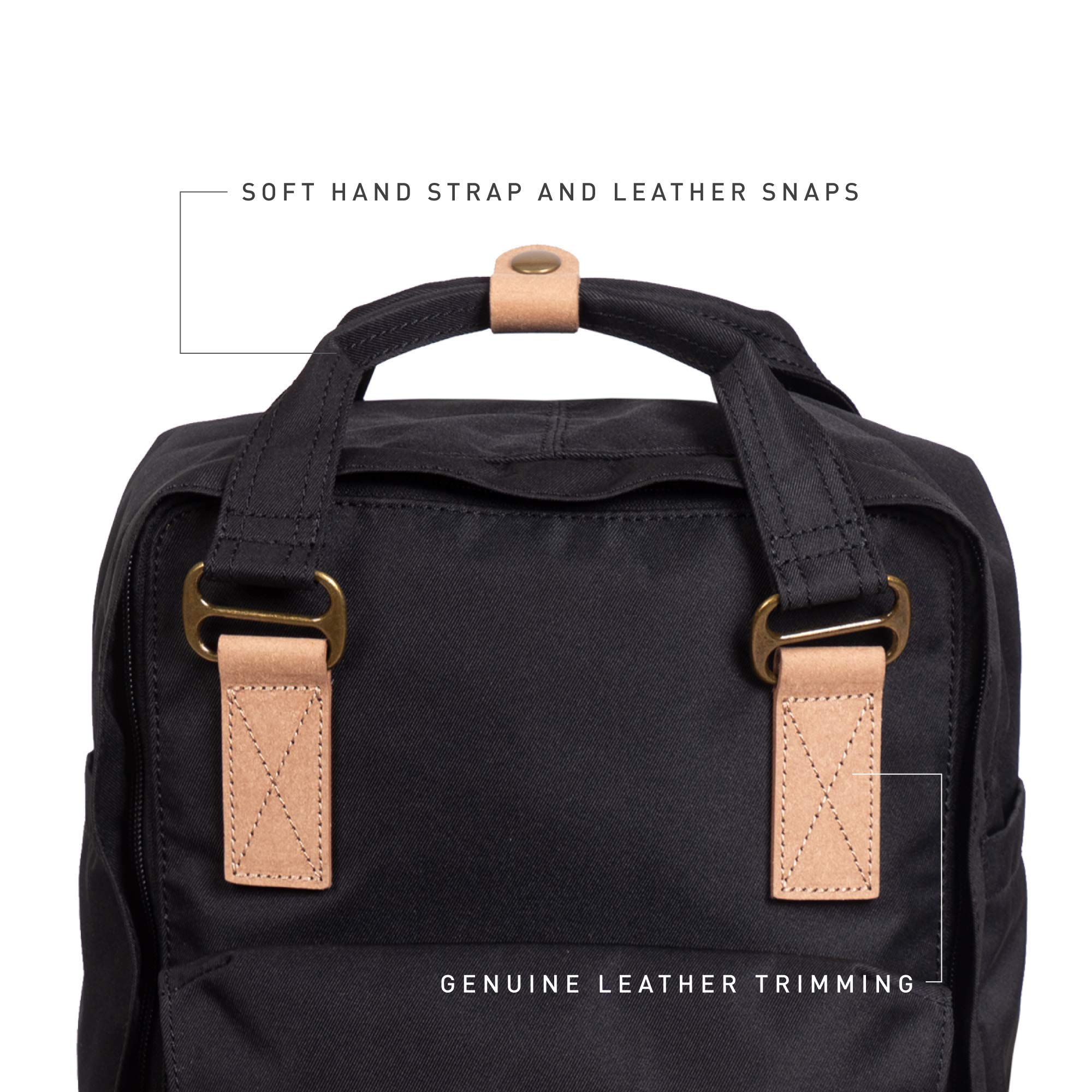 Durable Slim Travel Laptop Backpack for Men & Women - Water Resistant Reborn Series Daypack Fits 14 Inch Notebook, College Computer Bag for Work, School & Commuting (Black)