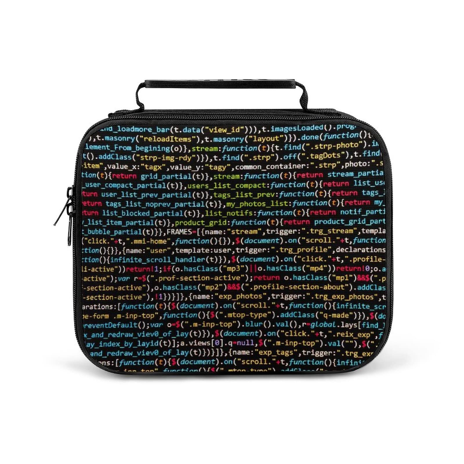 Reusable Leakproof Lunch Box for Programmers - Insulated Meal Prep Bag with Handle for Office, School & Picnic | Perfect for Coding Snacks & On-the-Go Meals
