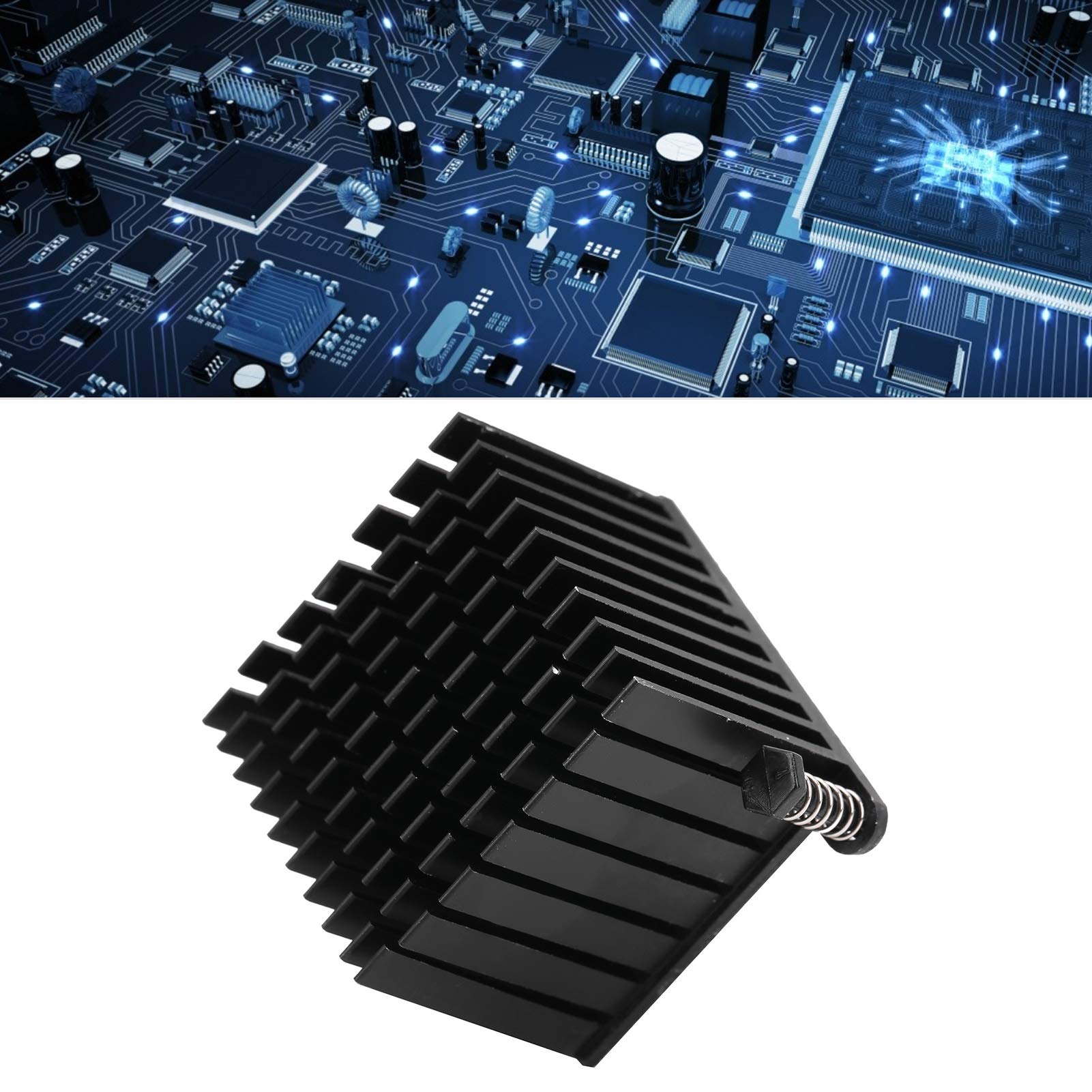 10Pcs Aluminum Heat Sink Set - High Performance Cooling Heatsink for Motherboard, CPU, Vacuum Tube - Black Heat Sink Block - Perfect for PC Builds, Electronics Cooling & DIY Projects