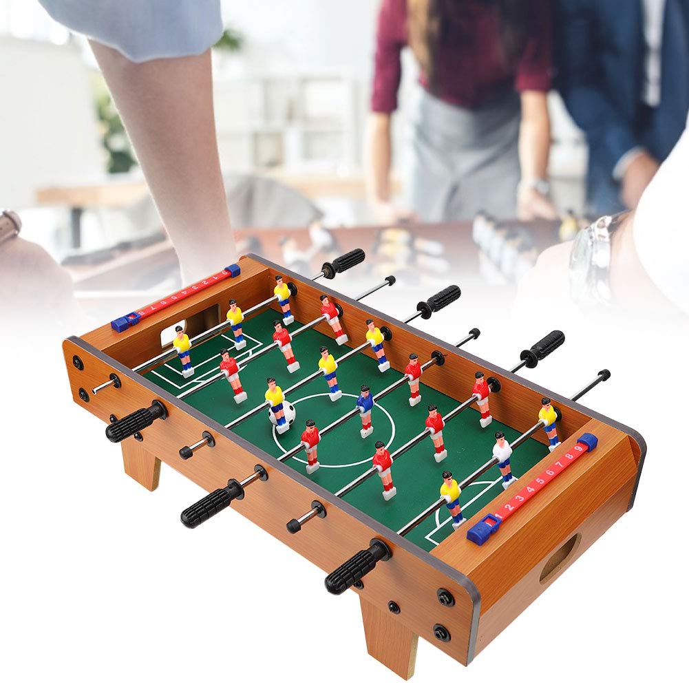 20 Inch Mini Foosball Table - Wooden Tabletop Soccer Game with 2 Footballs & Score Keepers for Kids & Adults - Perfect for Game Rooms, Family Nights & Office Entertainment