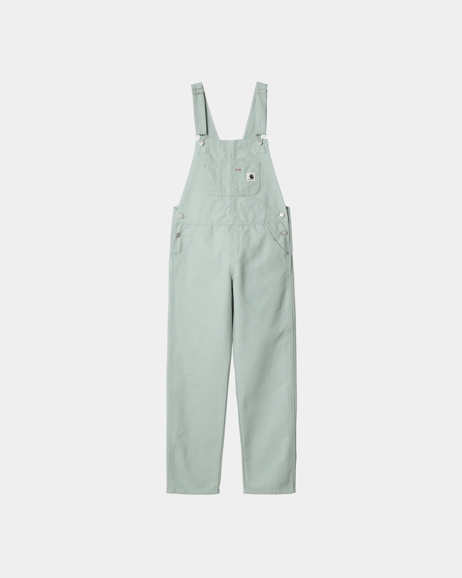 Women's Bib Overalls - Straight Leg Denim Jumpsuit in Frosted Green | Workwear & Casual Outfit for Women | Perfect for Farming, Gardening & Outdoor Activities