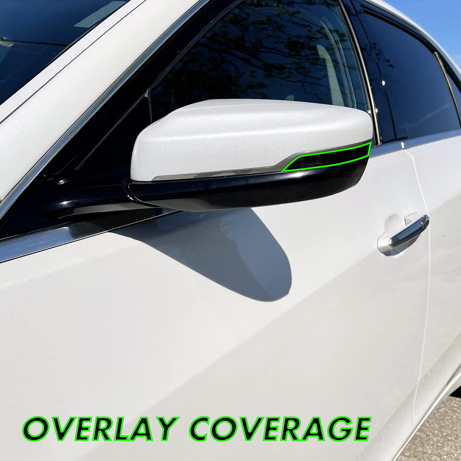 2014-2019 Cadillac CTS Sedan Side Mirror Vinyl Smoke Tint - 20% Dark Smoke PreCut Kit for Mirror Signal | Enhances Privacy & Style | Perfect for Night Driving & Sun Protection