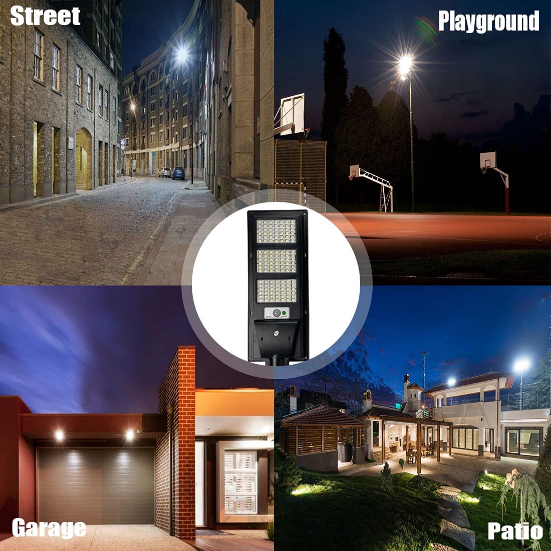 20000LM Solar Street Lights Outdoor - Dusk to Dawn Motion Sensor Security Lighting for Streets, Yards, Parking Lots (2 Pack) - Weatherproof & Energy Efficient Solar Powered Lights for Home & Commercial Use
