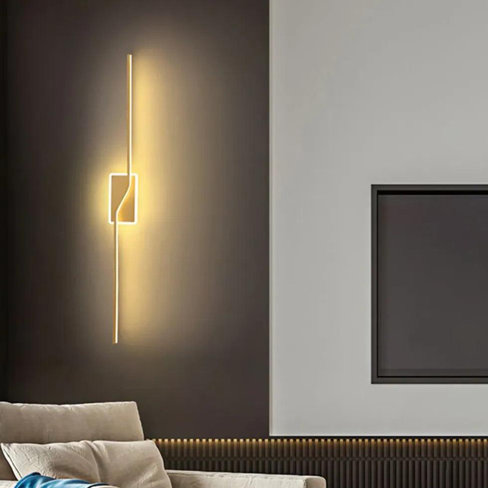 Modern Gold Wall Lights LED - Sleek Contemporary Design for Living Room, Bedroom & Hallway Decor - Energy Efficient LED Lighting for Home & Office
