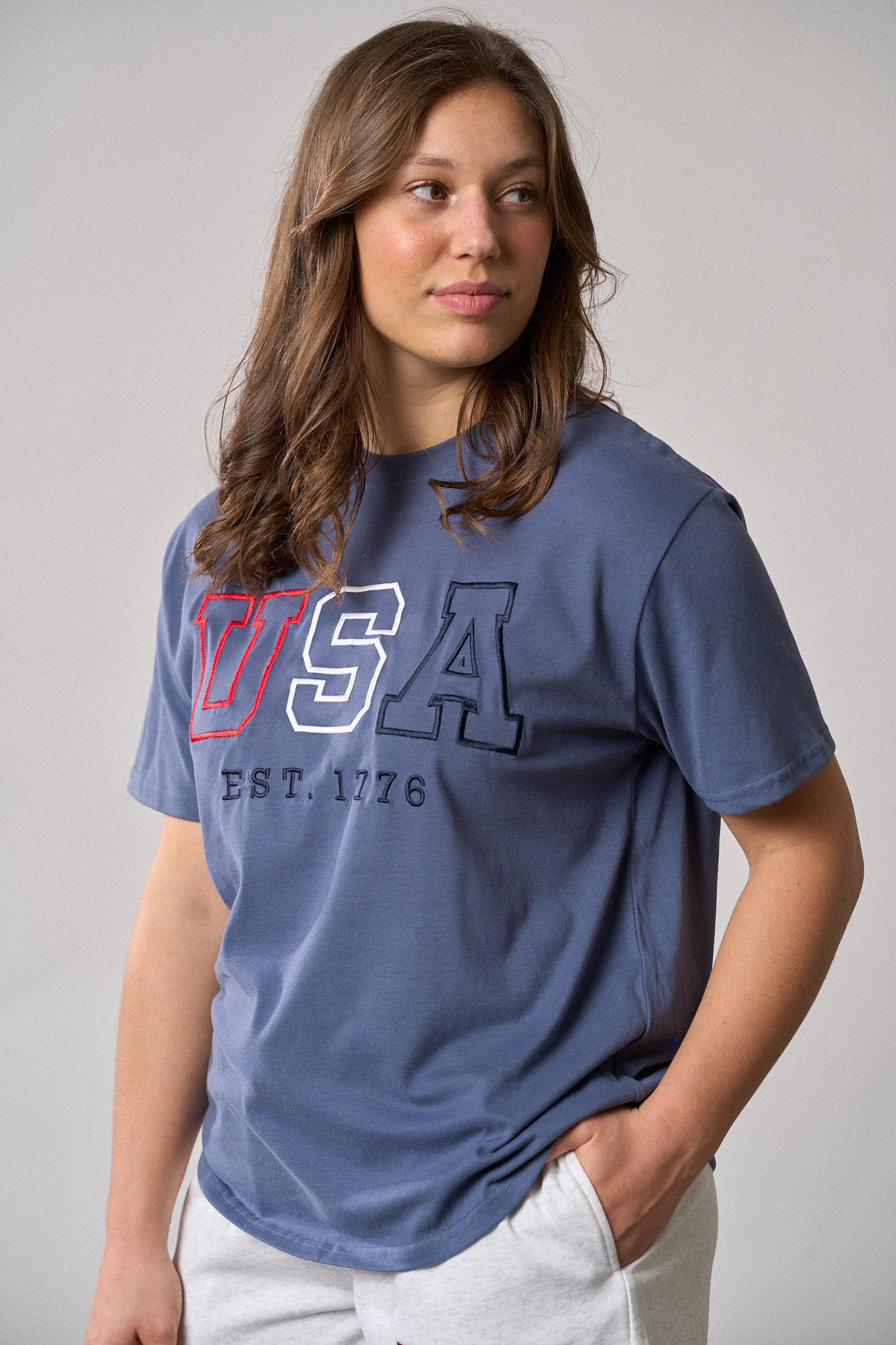 Premium USA-Made Adult T-Shirt in Navy Blue - Comfortable Cotton Tee for Casual Wear, Workout & Everyday Use
