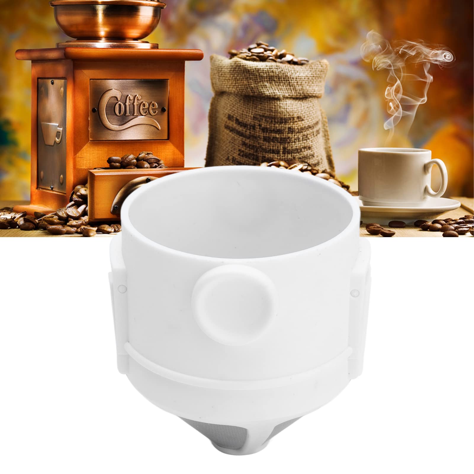 Premium Stainless Steel Pour Over Coffee Drip Filter - Reusable Mesh Holder for Ground Coffee - Perfect for Home, Office & Camping Brewing