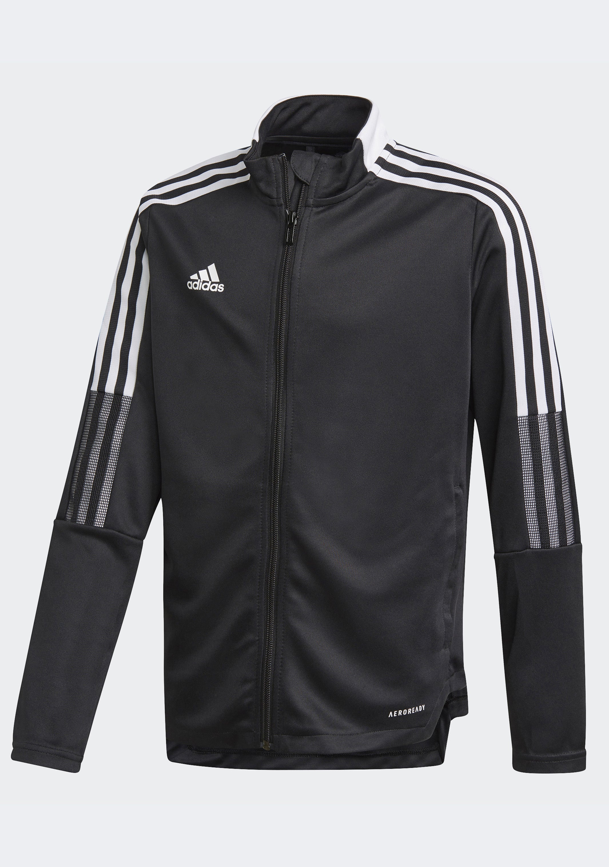 Adidas Kids' Tiro 21 Track Jacket - Lightweight Running Jacket for Boys & Girls - Breathable Soccer Training Jacket with Zipper - Perfect for School Sports & Outdoor Activities