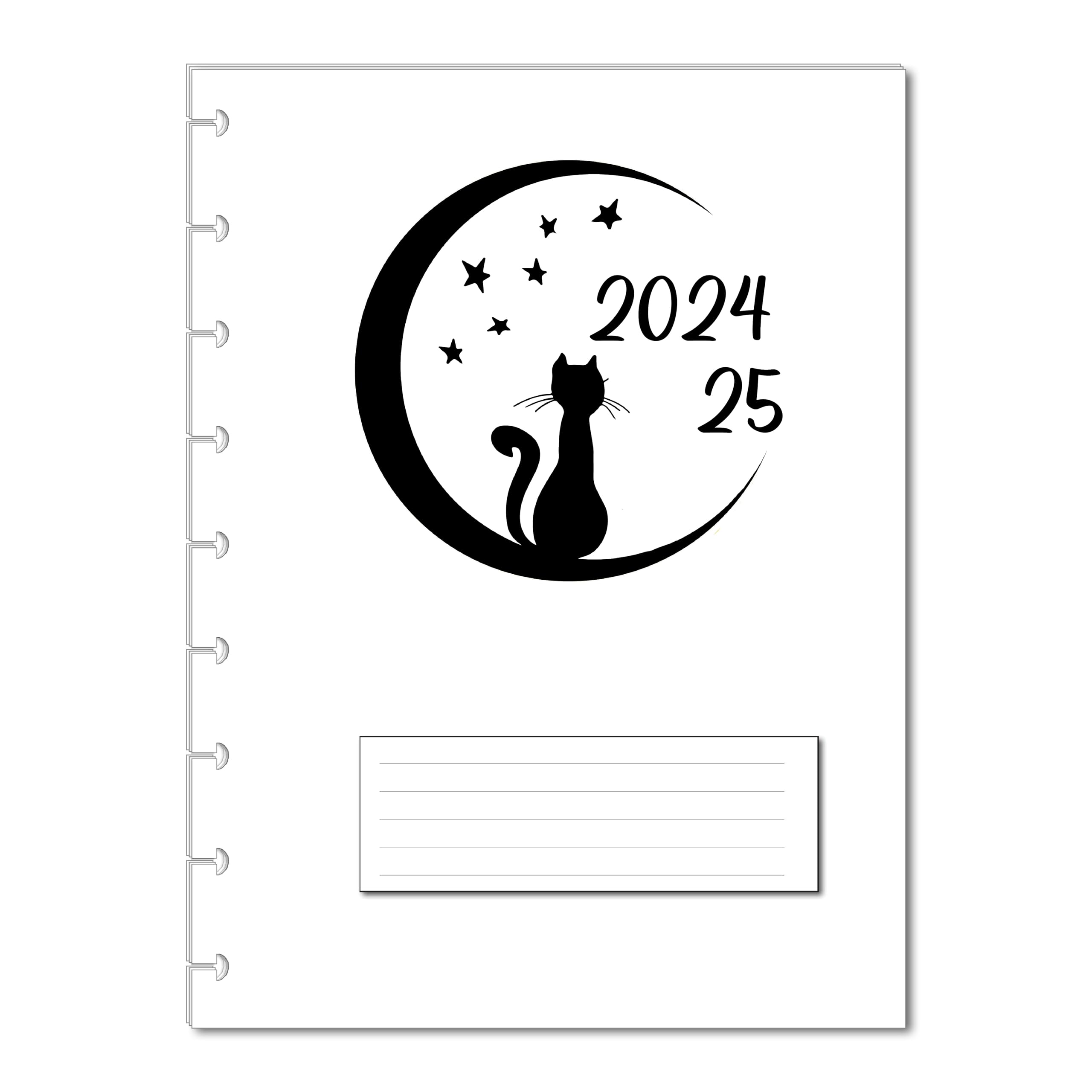 2024-2025 18-Month Planner Refills for 9-Disc Happy Planner - July 2024 to December 2025, Loose-Leaf Monthly Calendar Inserts, 7x9.25 Inch, Cute Kitten Design - Perfect for Home, Office & School Organization